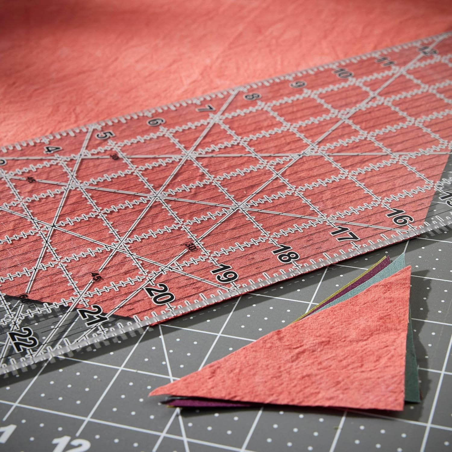 Fiskars&reg; Sewing Ruler (6"X 24") - Sewing and Quilting Ruler with Gridlines - Arts and Craft Supplies - Clear/Black