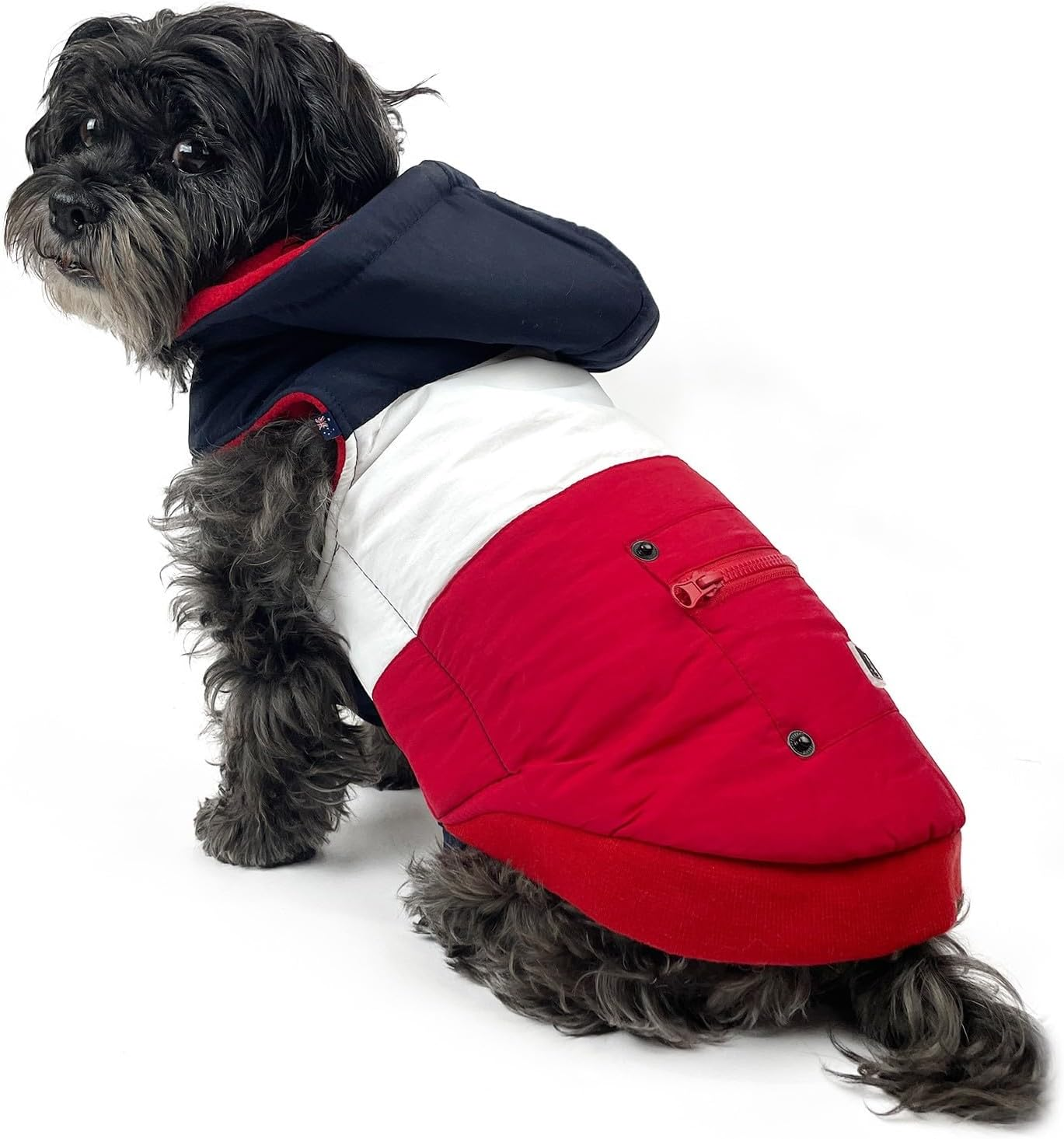 Huskimo Mt Buller Dog Coat, Navy/Red, 40Cm image number 3