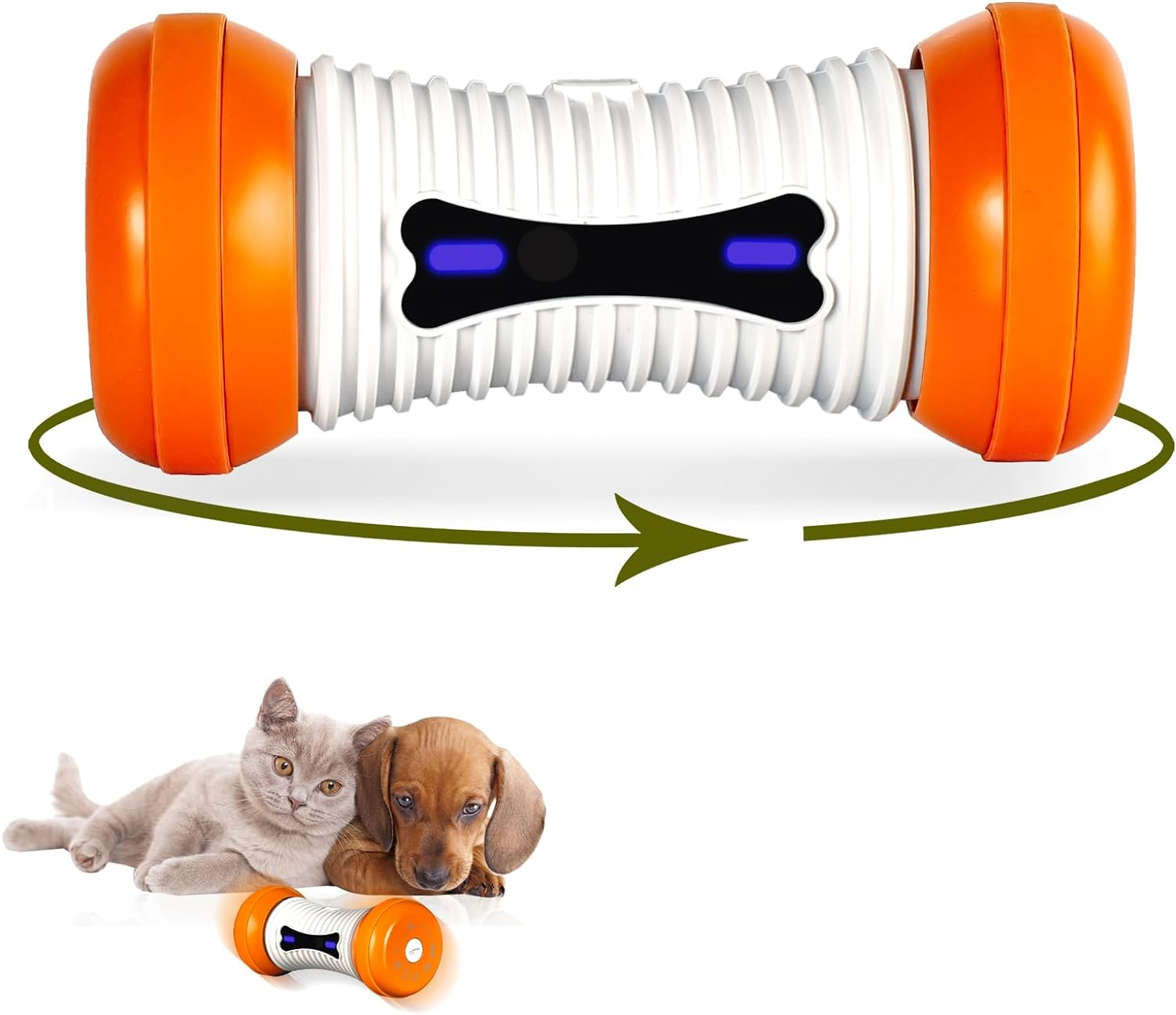 Fury Bone Smart Interactive Pet Toys for Dogs Cats Indoor Outdoor Easy Manual & Auto Control via App(Stainless Steel Tire)