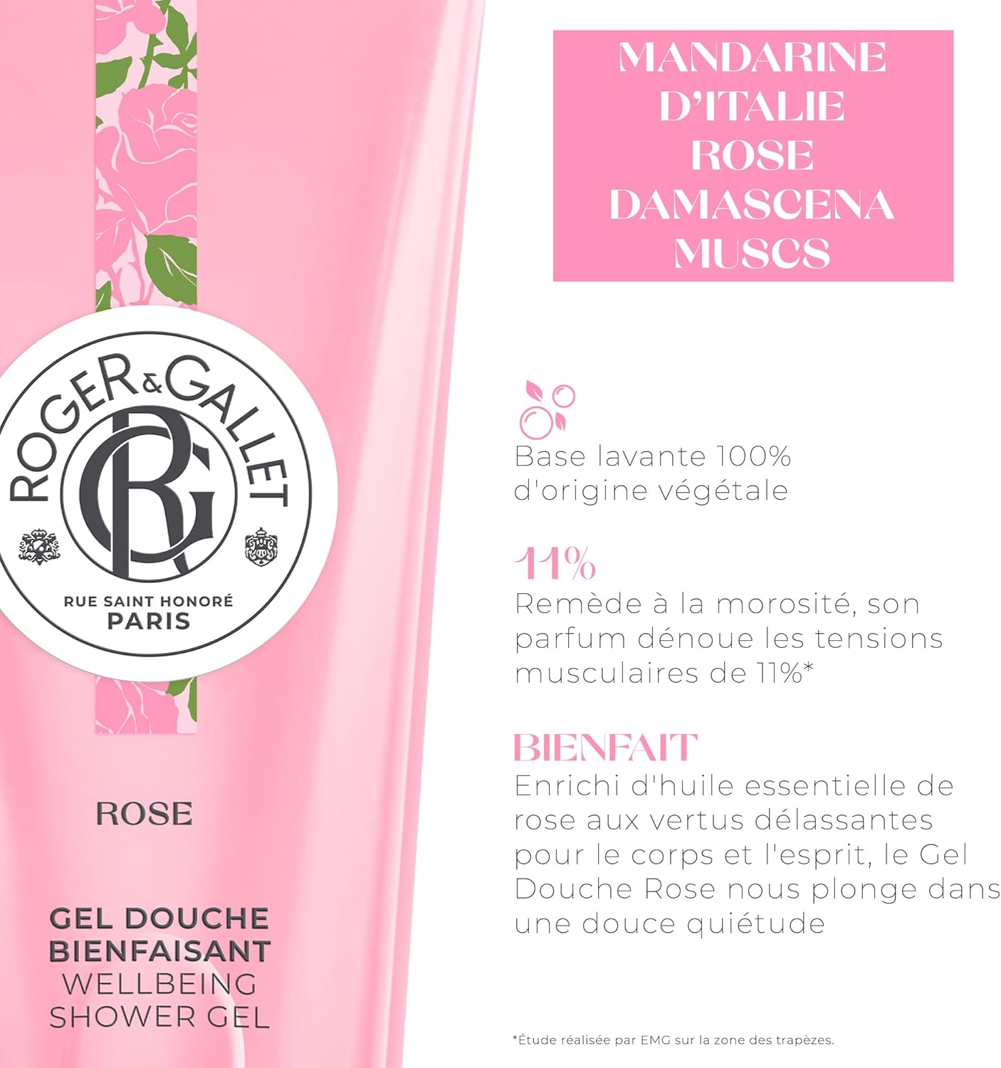 Wellbeing Shower Gel - Rose by Roger & Gallet for Unisex - 6.7 Oz Shower Gel image number 1