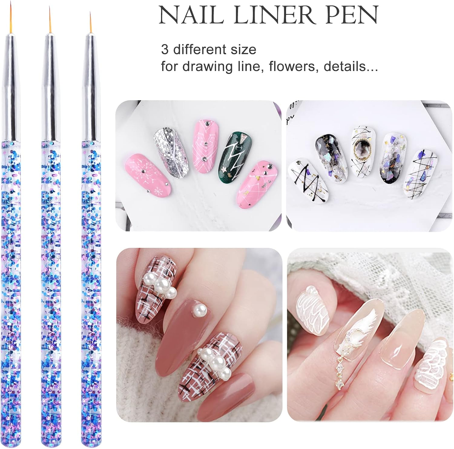 Clear Nail Stamper Nail Art Liner Brush Nail Art Stamper Gel Nail Brush Nail Design Brush Jelly Nail Stamper French Tip Silicone Jelly Nail Stamp French Nails Stamp Nail Art Stamp image number 2