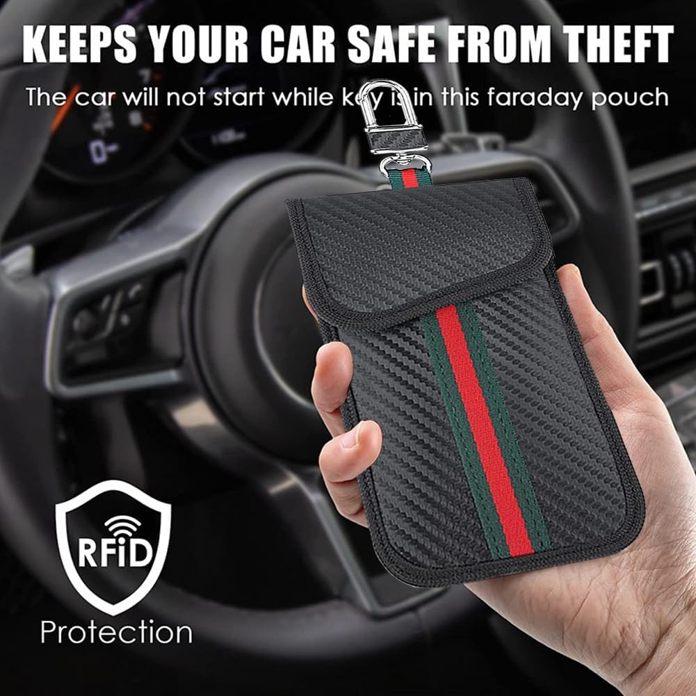 Geli Premium Faraday Bag for Car Keys, 2 Pack RFID Blocking Pouch, Waterproof Key Fob Protector for Keyless Entry Protection image number 6