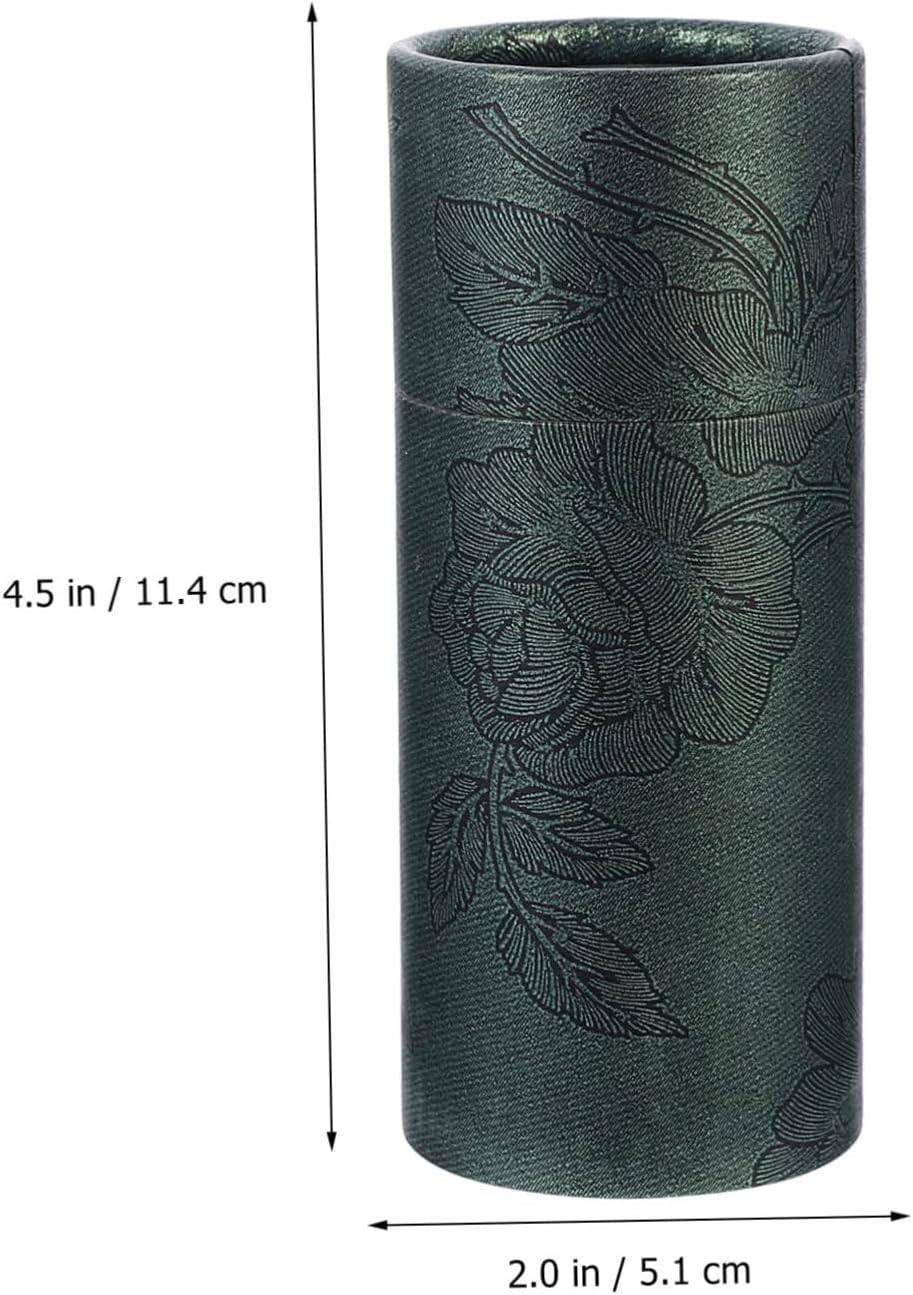 Hohopeti 20Pcs Kraft Paper Cylinder Shape Packing Boxes for Essential Oil Incense Small Items Storage