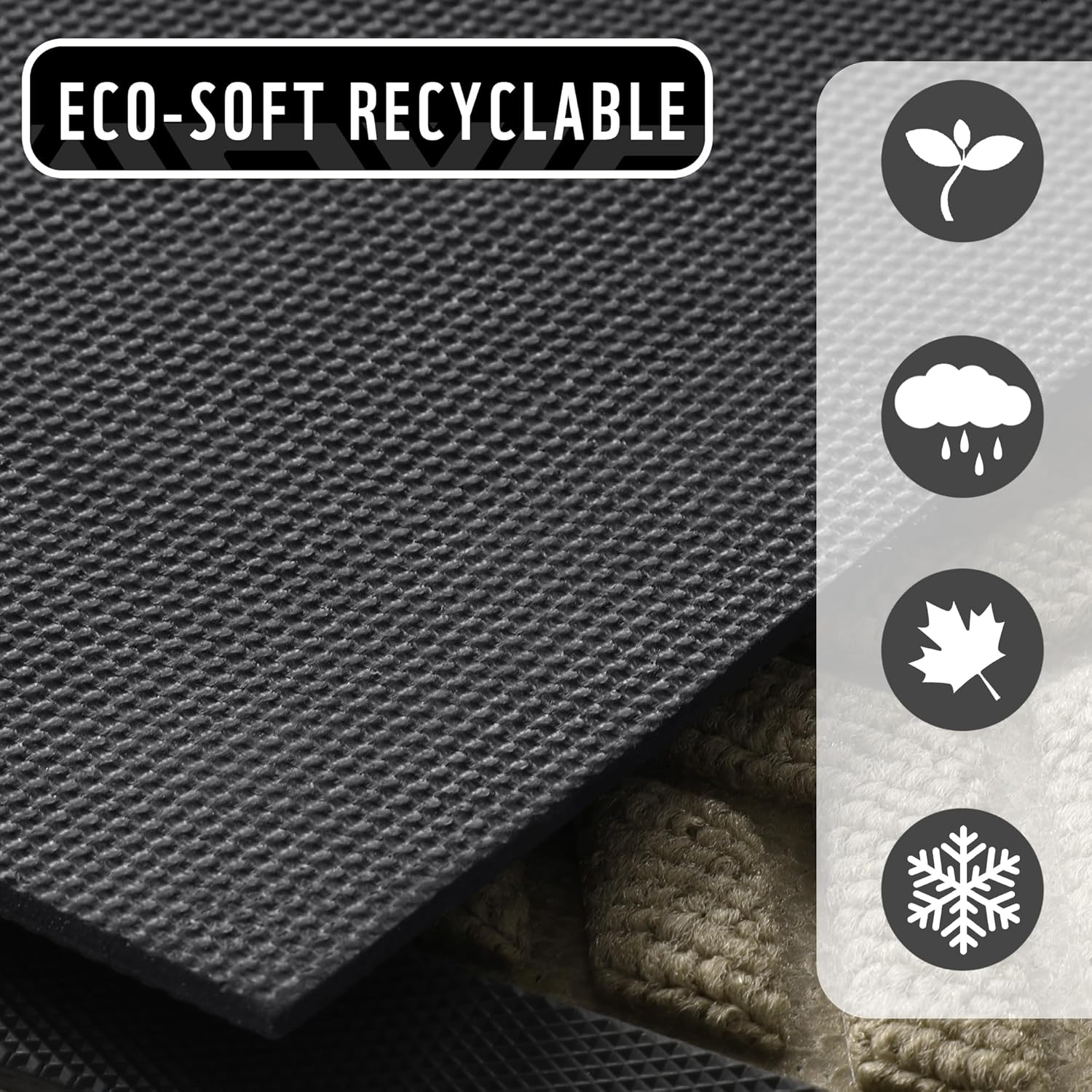 Yimobra Sturdy Front Door Mat, Heavy Duty Doormat for Outdoor Indoor, Non Slip Rubber Floor Mat for Entry, Easy Clean, Waterproof, Low Profile, Patio, Busy Areas, 17X29.5 Inch, Pale Khaki