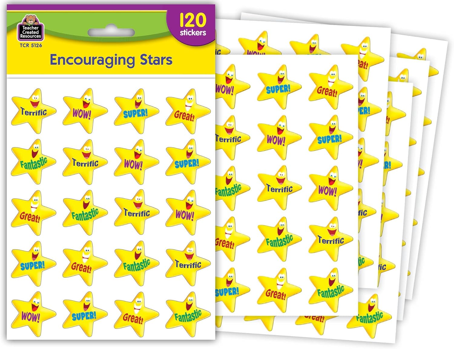 Teacher Created Resources Encouraging Stars Stickers (5126) image number 3