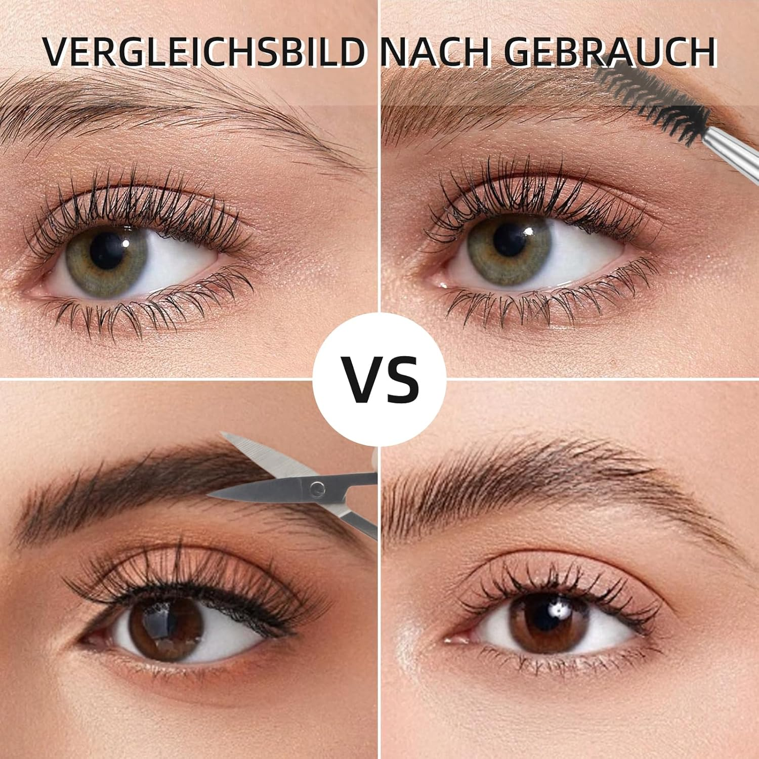 Eyebrow Scissors with Eyebrow Brush, Eyelash Scissors, Eyebrow Trimming Scissors for Women & Eyebrow Shaping Scissors and Brush, Small Facial Scissors for Eyebrows with Sharp Tip image number 1