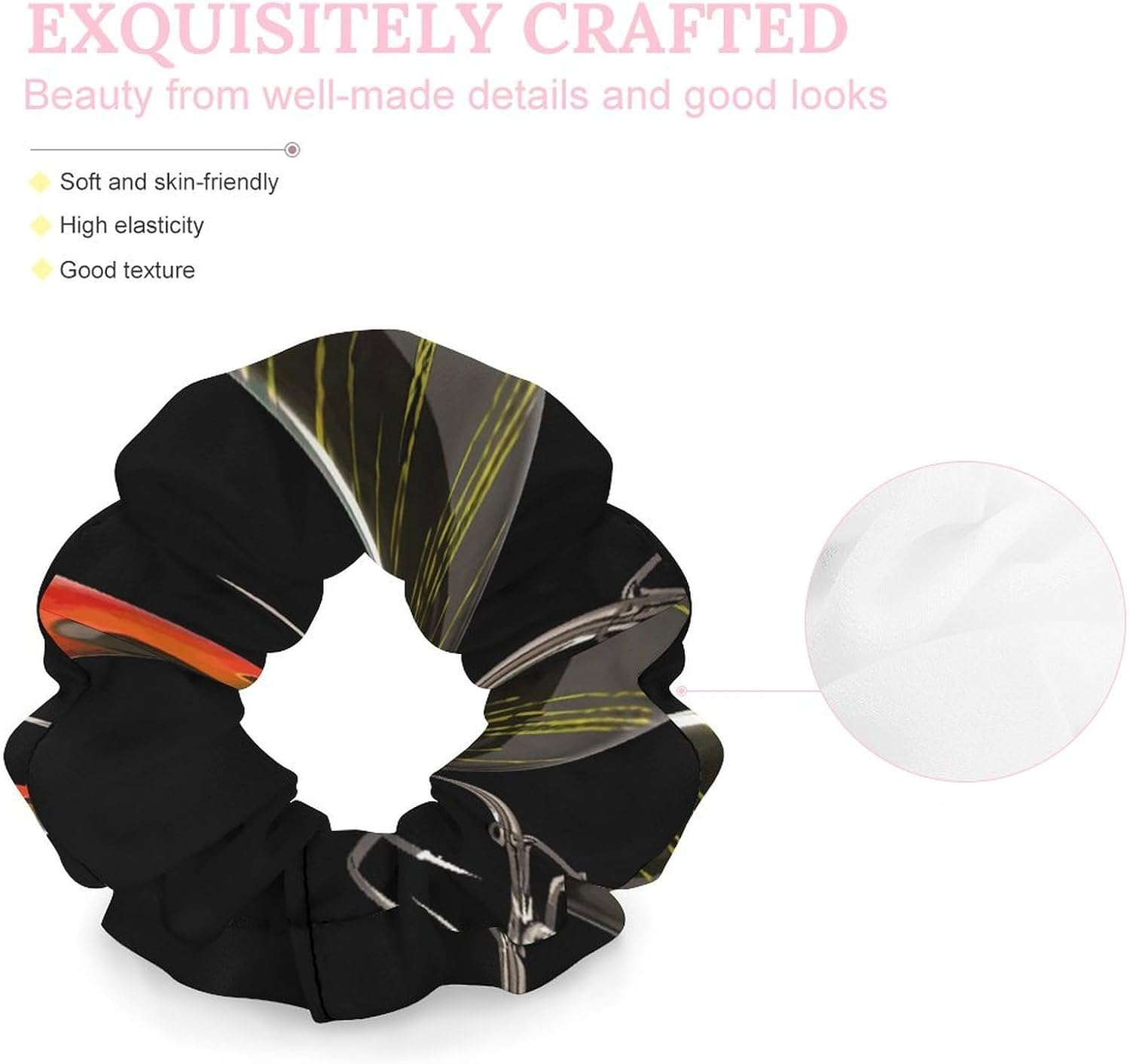 Hair Scrunchies,Fishing Lur Hair Bands,Scrunchy Hair Ties Ropes,Scrunchy Hair Ties for Women Girls Hair Accessories image number 2