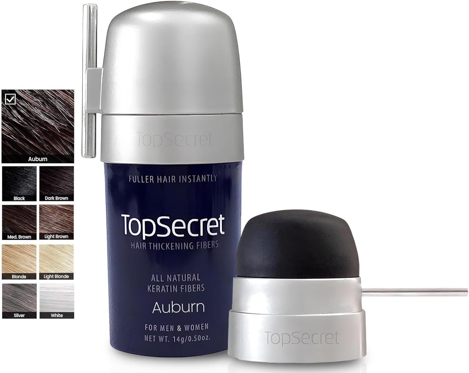 Top Secret Hair Thickening Building Fibers - Undetectable & Natural Hair Filler - for Men & Women - Instantly Fill in Fine Thinning Hair - Weather & Sweat Resistant (Blonde, Regular)