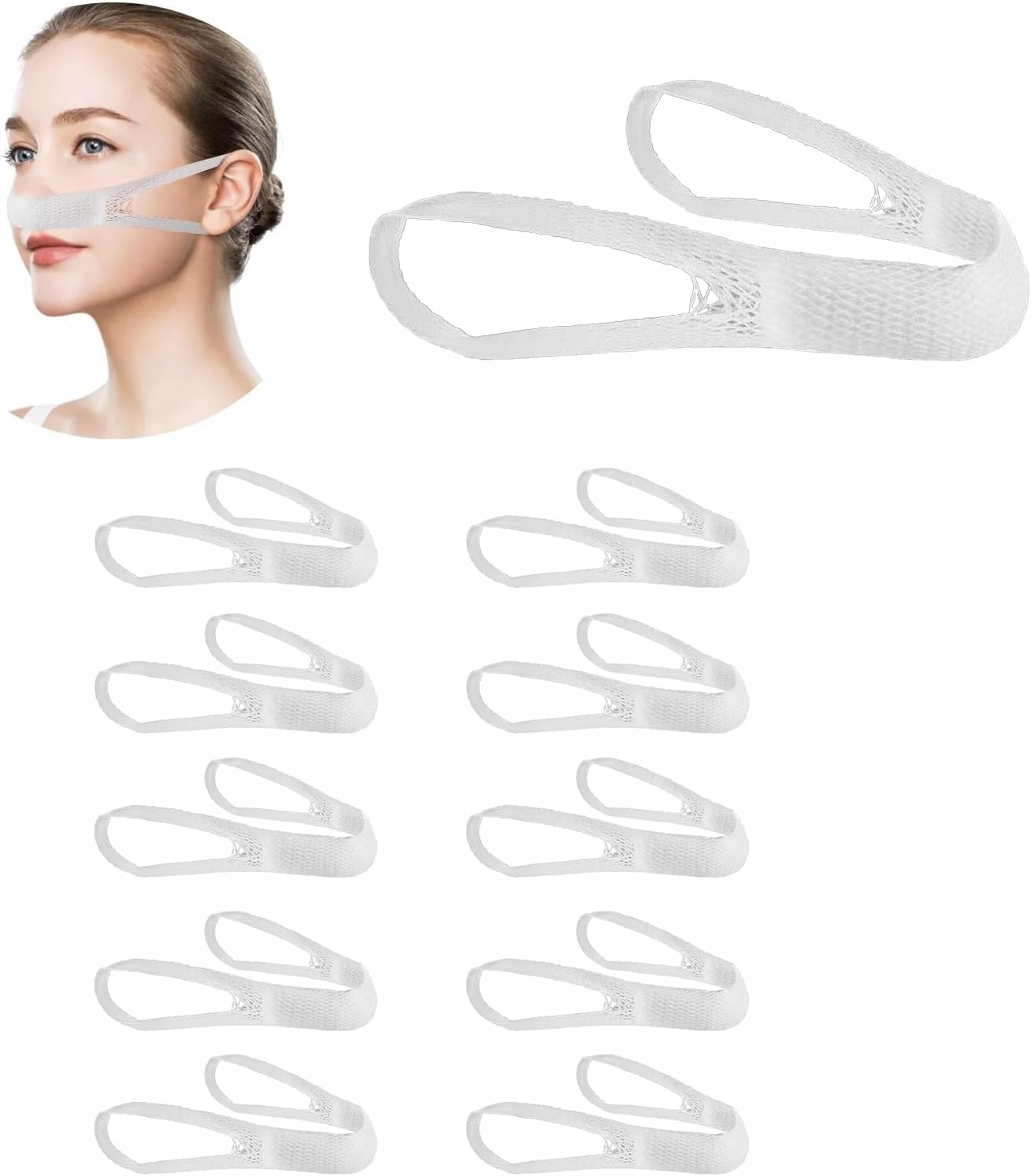 Elastic Nose Bandage,External Nasal Bandage Dressing Holder with High Absorption Capacity for Nose,Nose Surgery Elastic Bandage Dressing Holder for Postoperation,White (10) image number 6
