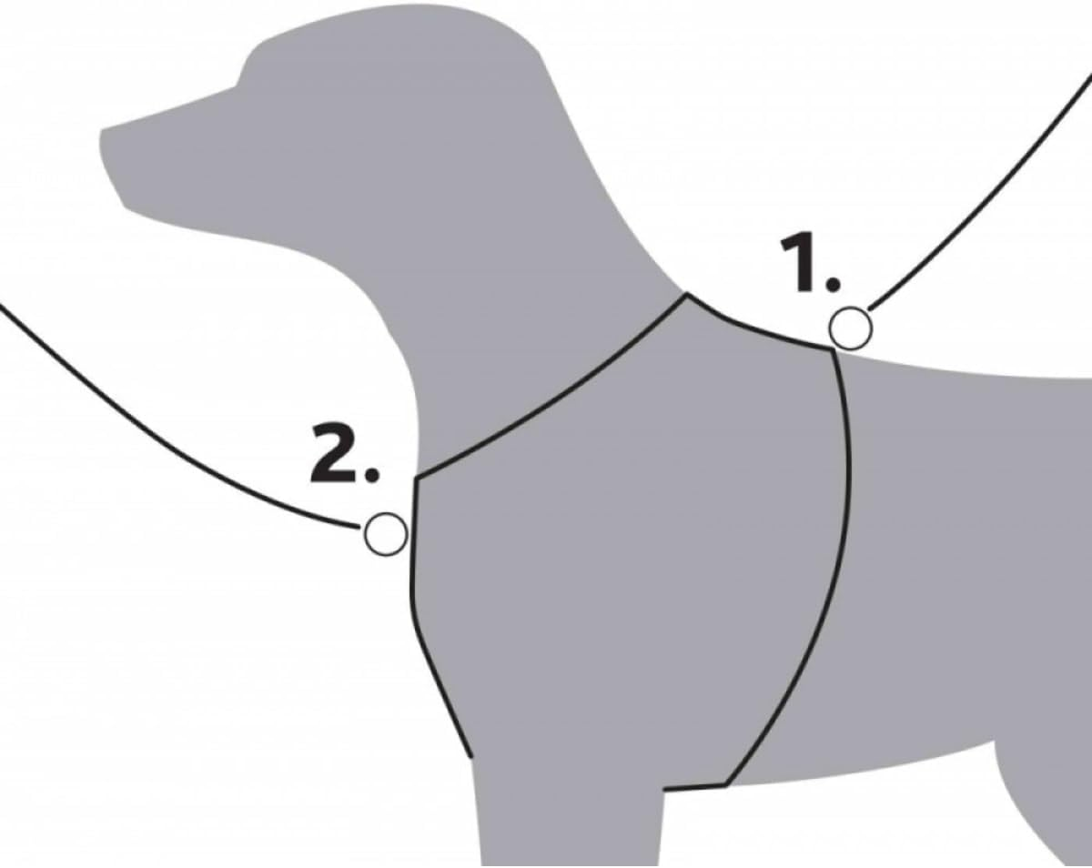 TRIXIE Dog Premium Y Harness, L - XL: 80-95 Cm/25 Mm, Graphite (Advent 03) image number 1