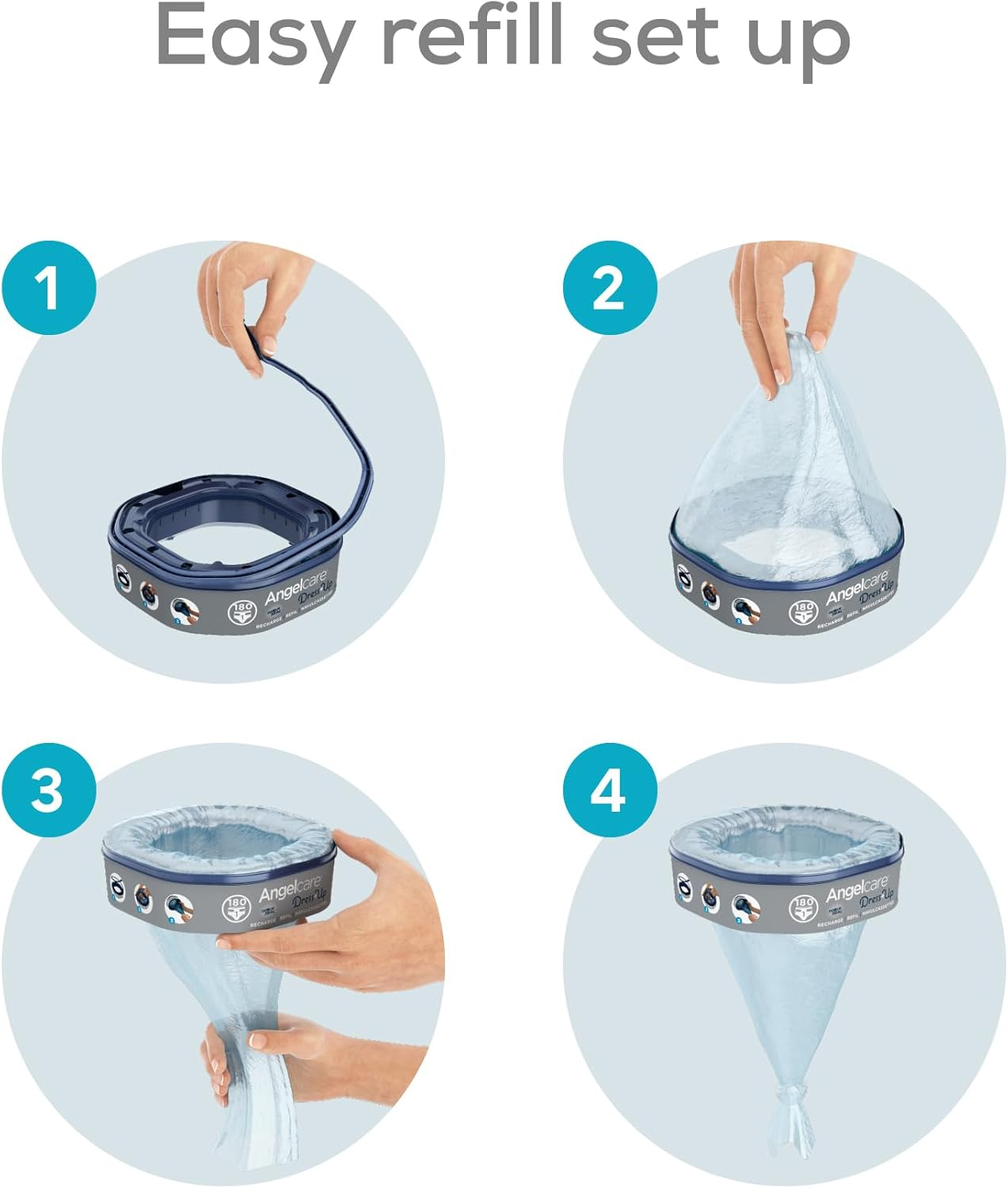 Angelcare Dress up Octagonal Refills for Tray, Choice of Quantity(Pack of 6)