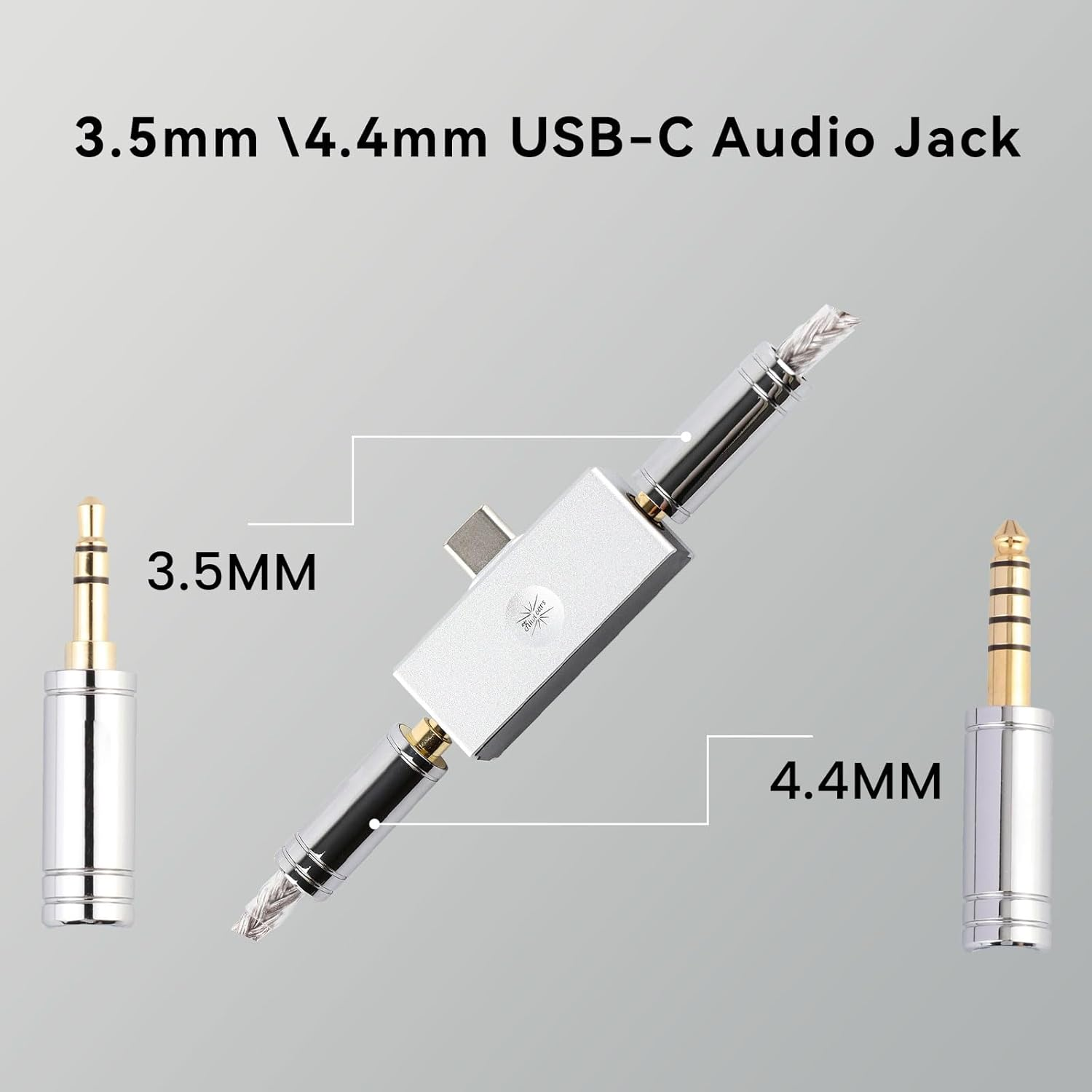 Linsoul Kiwi Ears Allegro Mini Portable IEM DAC, in Ear Monitor Amplifier, USB C to 3.5/4.4Mm Output, with Custom Chip, High Resolution 32Bit/384Khz, Hifi Earbuds Amp for Phone/Pc image number 3