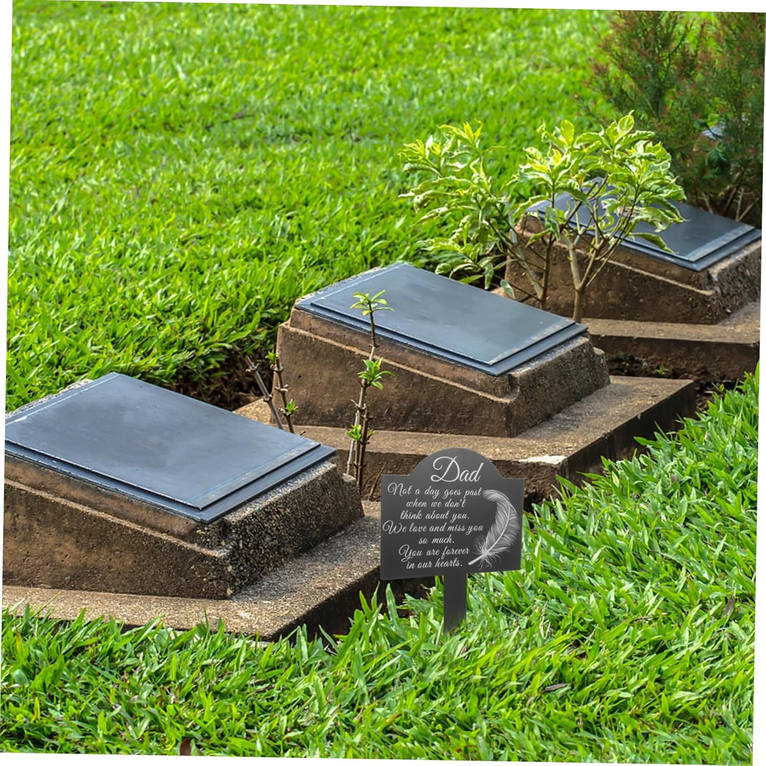 Kisangel Outdoor Cemetery Decoration Grave Marker Stand Lightweight Decorative Stake image number 1