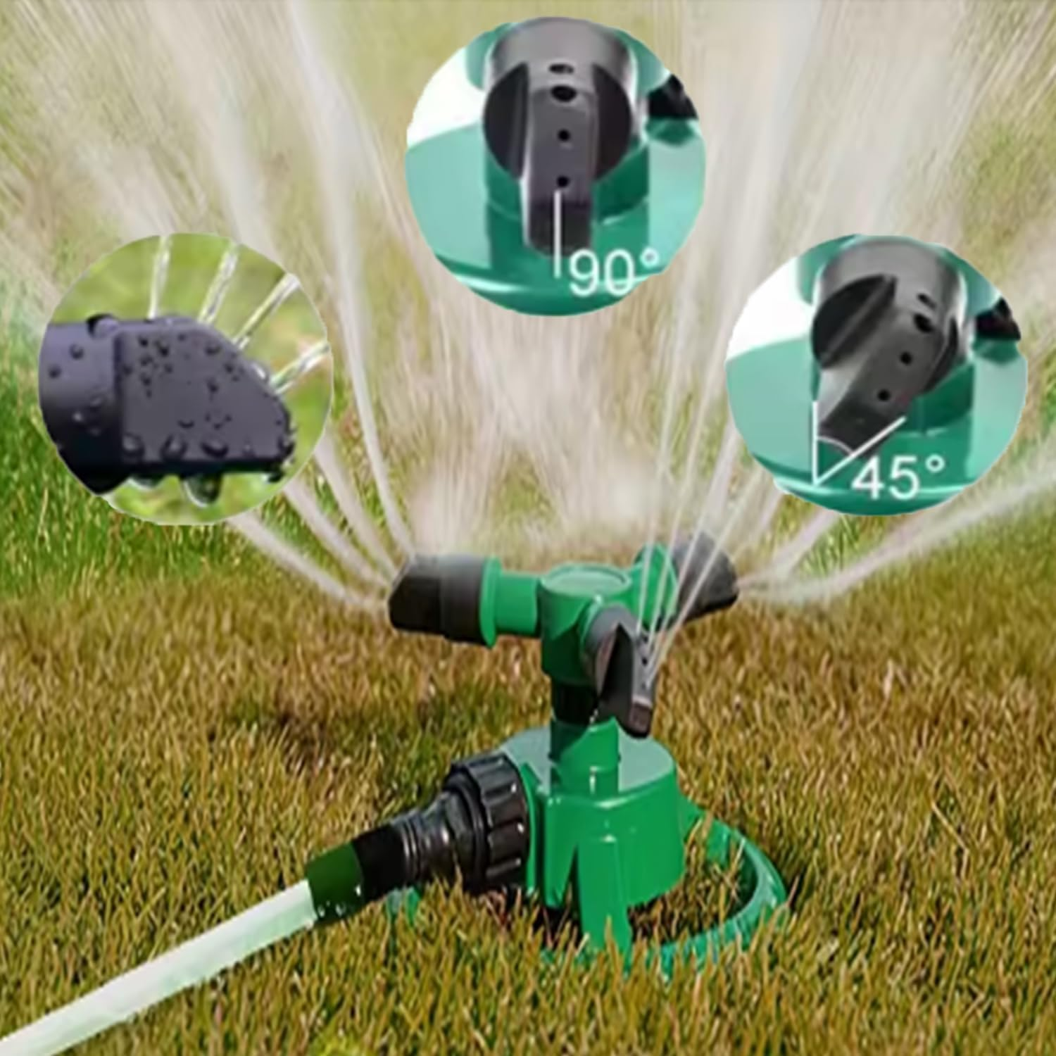Garden Sprinkler, Lawn 360 Degree Rotating Lawn Sprinkler, Large Area Gardening Watering System image number 4
