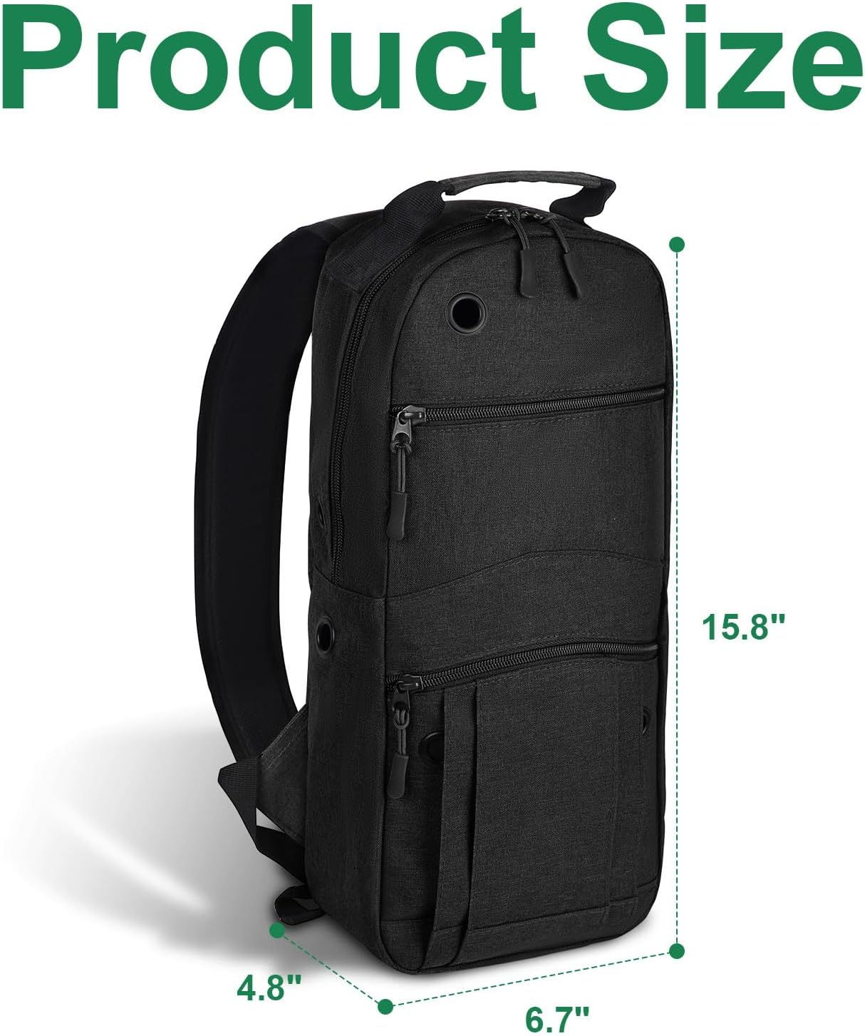 Portable Oxygen Tank Backpack for Size M2, B/M6, C/M9, ML6, A/M4, C/M9, Comfortable Medical Oxygen Cylinder Backpack Bag with Durable Straps for Travel - Not Suitable for Size D (Black), Black