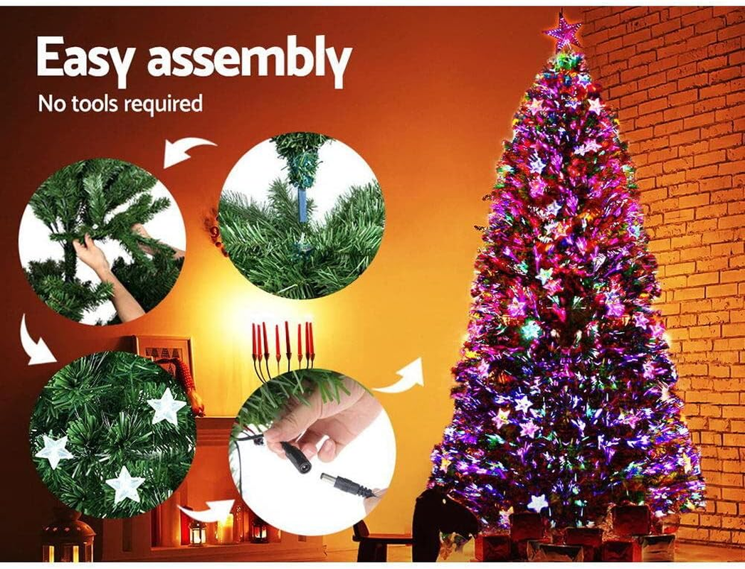 Jingle Jollys 1.8M Christmas Tree Optic Fibre LED Xmas Tree Multi Colour image number 5