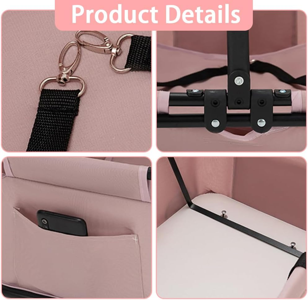 Pet Stroller,Dog Stroller,Lightweight Folding Stroller, Travel Pet Cart, Dog Carrier, with Four Wheels, Multi-Purpose Carrier, Pet Carrier, Rolling Dog Cage Stroller, Beach Cart for Carrying image number 1