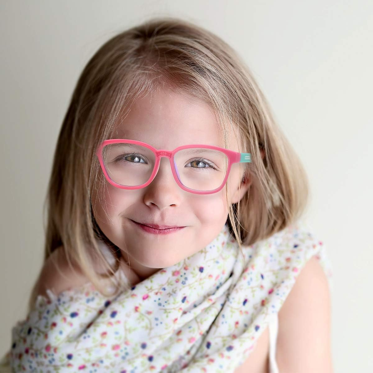 2 Pack Kids Blue Light Blocking Glasses for Girls & Boys 3-12, Toddler Fake Play Computer Screen Bluelight Blocker, Pink Green+ Blue Yellow, Medium image number 3