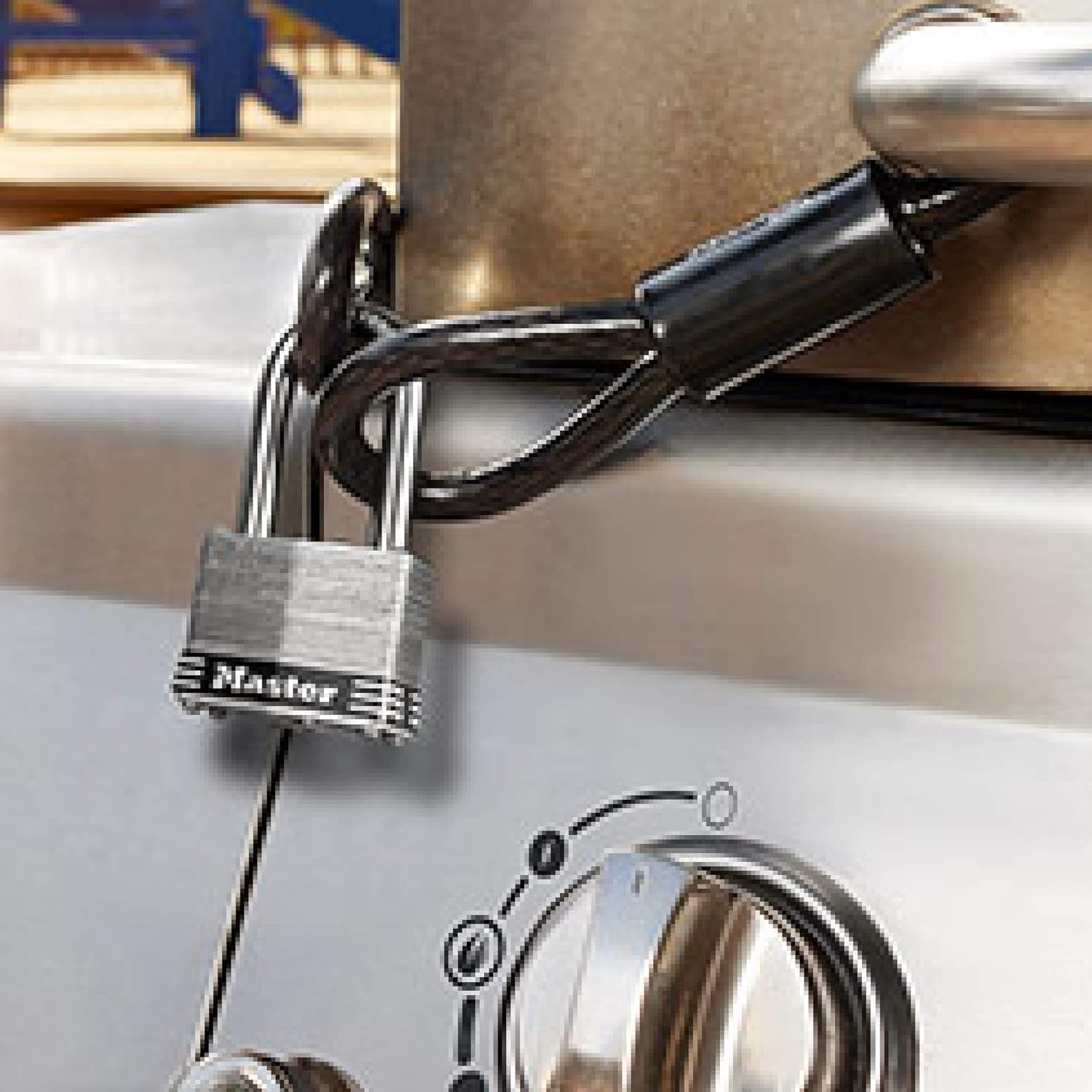 Master Lock Padlock, Laminated Stainless Steel Lock, 1-3/4 In. Wide, 1SSKADLH image number 3