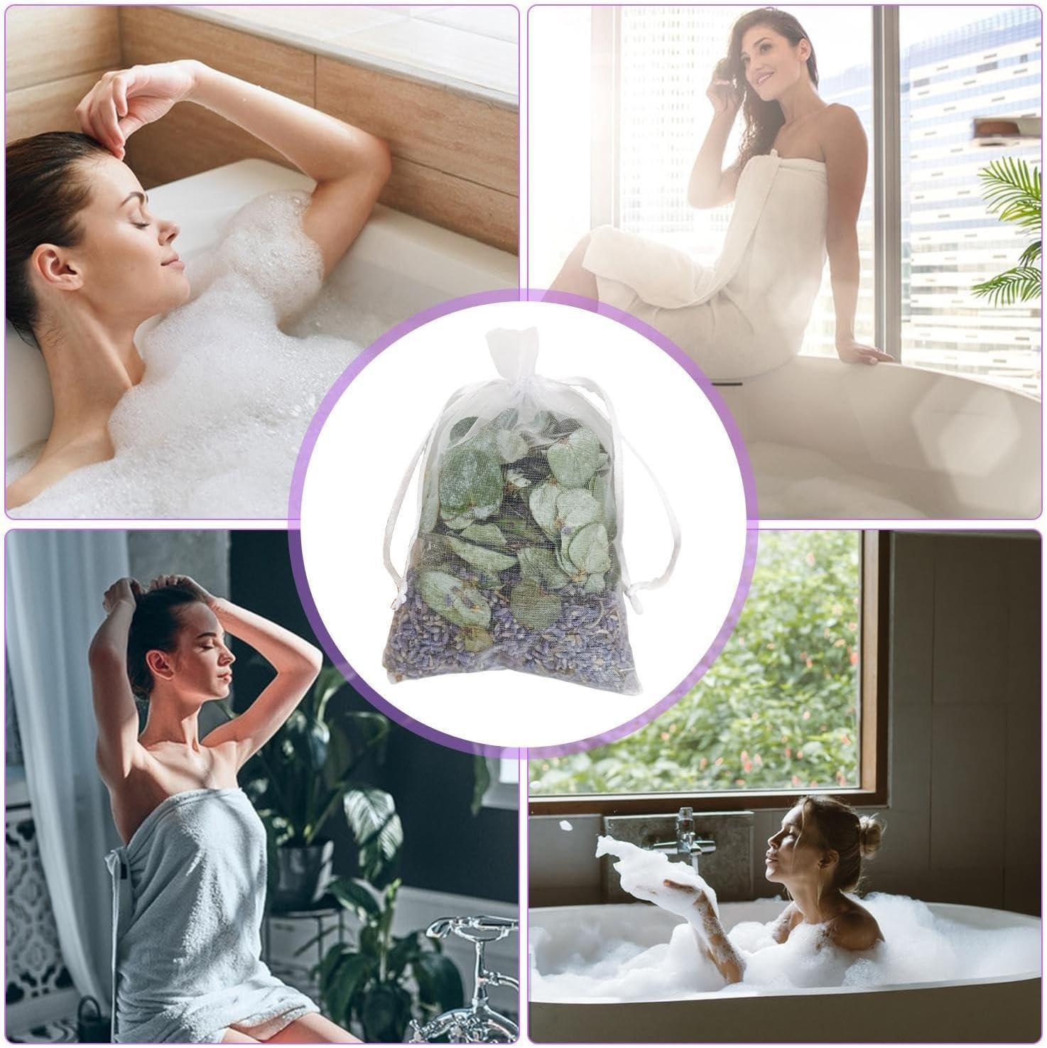 Scented Sachet Bags, Closet Scented Sachets | Eucalyptus Leaves, Lavender Sachets - Freshening Sachet Bags, Artificial Flowers Home Fragrance Bags for Relaxing image number 5