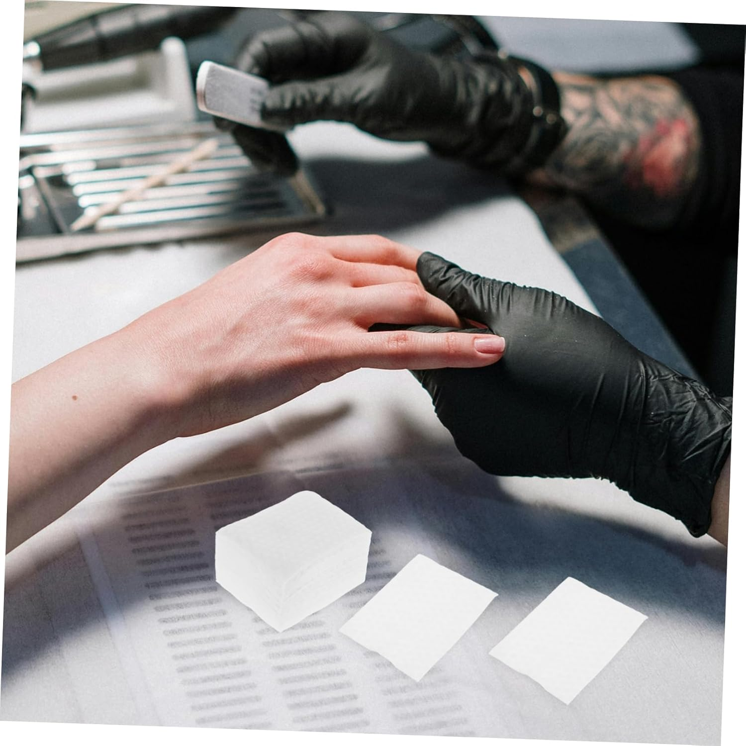 Square Makeup Cotton Pads for Face 450Pcs Pure Cotton Thick Remover Pads Nail Polish Cleansing Wipes for Women Facial Skincare and Tattoo Removal image number 4