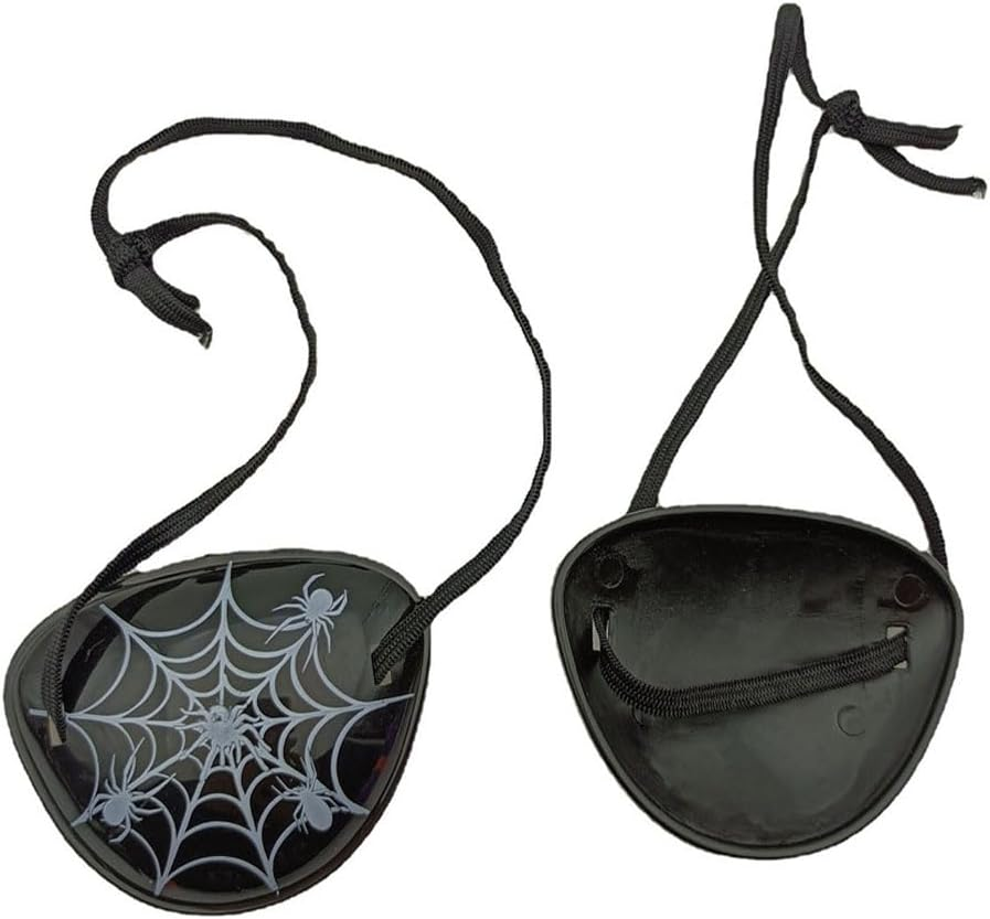 10Pcs Eye Patches One Eye Skull Patches Silk Pirate Captain Eye Masks for Halloween Christmas Theme Party Cosplay Props Prom image number 2