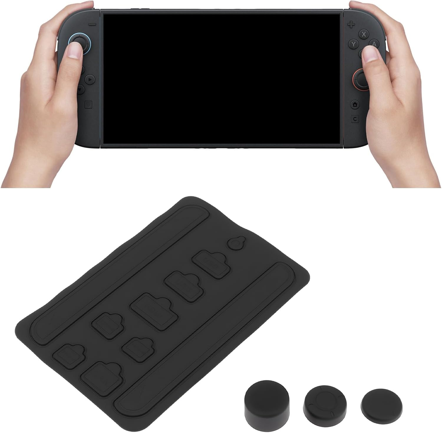 LT Easiyl 16Pcs Controls Silicone Protective Dust Covers and Thumb Caps Compatible with Nintendo Switch2 image number 4