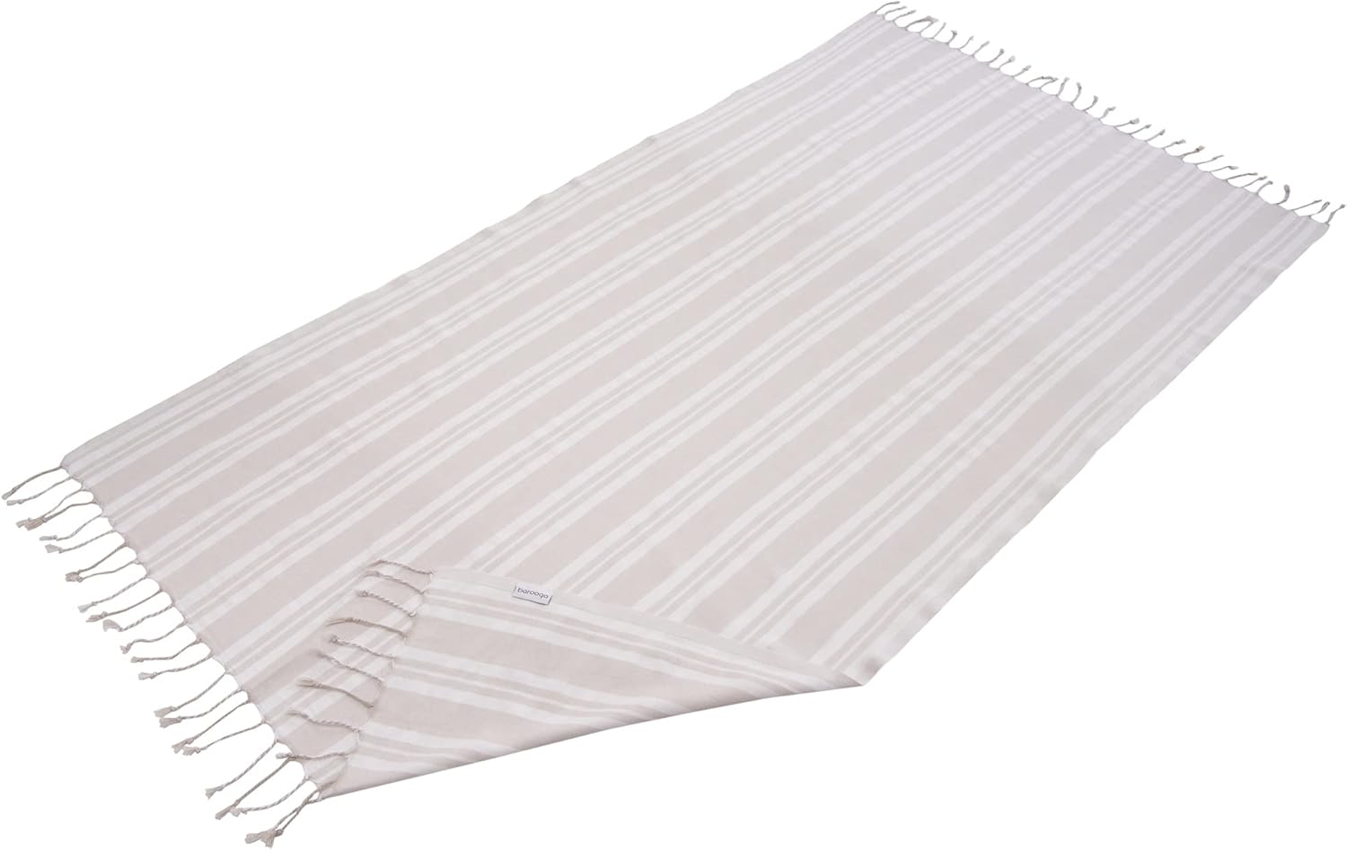 Barooga Sand Free Beach Towel, 90X180 Cm, Stylish, Quick Drying, Lightweight, Compact Turkish Beach Towel Blanket, Prewashed, 100% Cotton Super Absorbent (Grey) image number 3