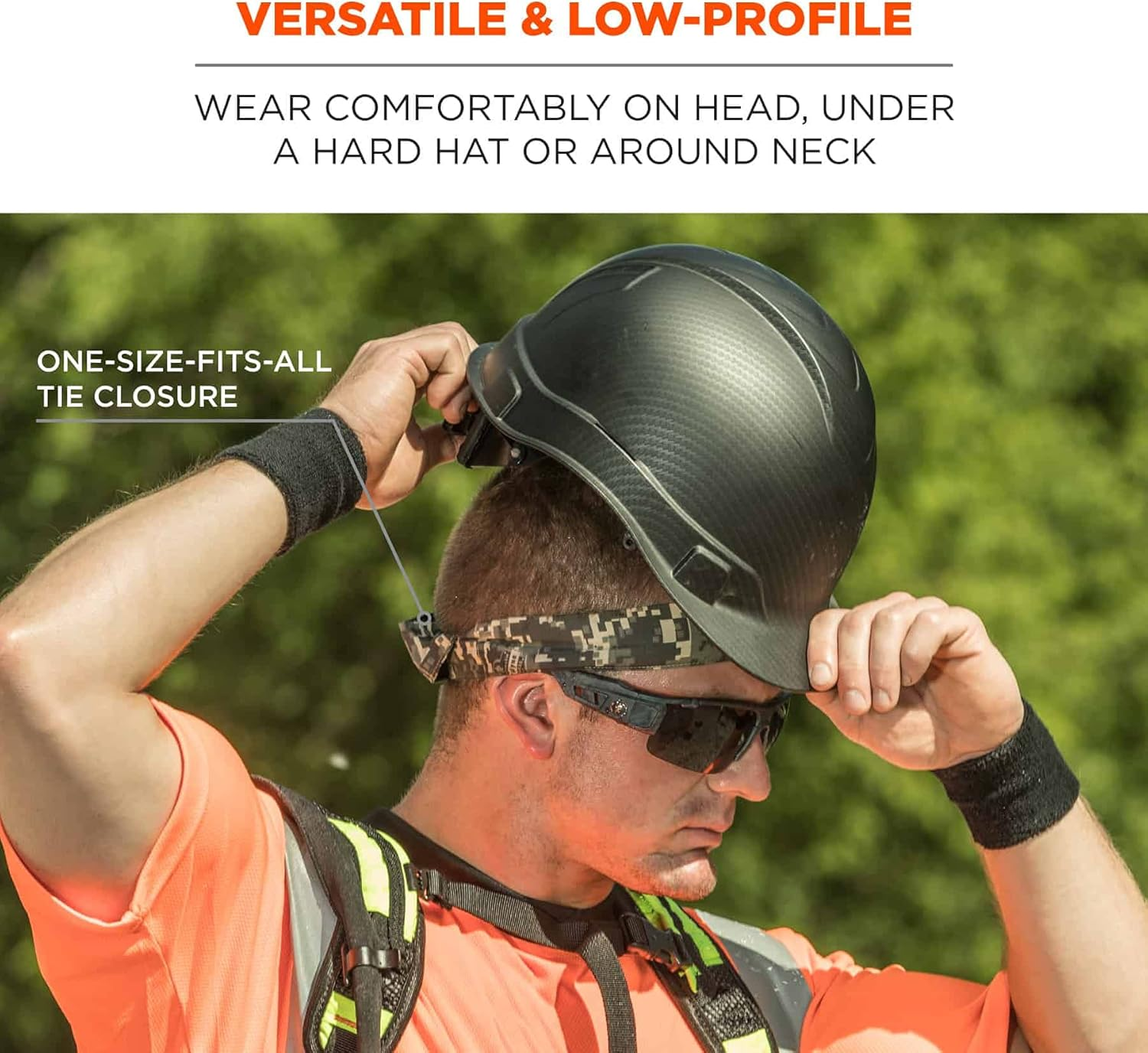 Ergodyne Chill-Its 6700CT Evaporative Cooling Bandana - Tie Closure, Navy Western