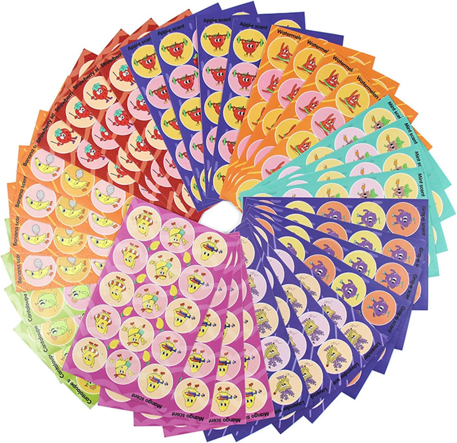 YSHIGUING 36 Sheets Smelly Stickers, Scratch and Sniff Stickers 9 Different Scents Stickers Reward Stickers for Kids Teachers Parents Motivational Water Christmas Birthday Party Favors Decorations image number 4