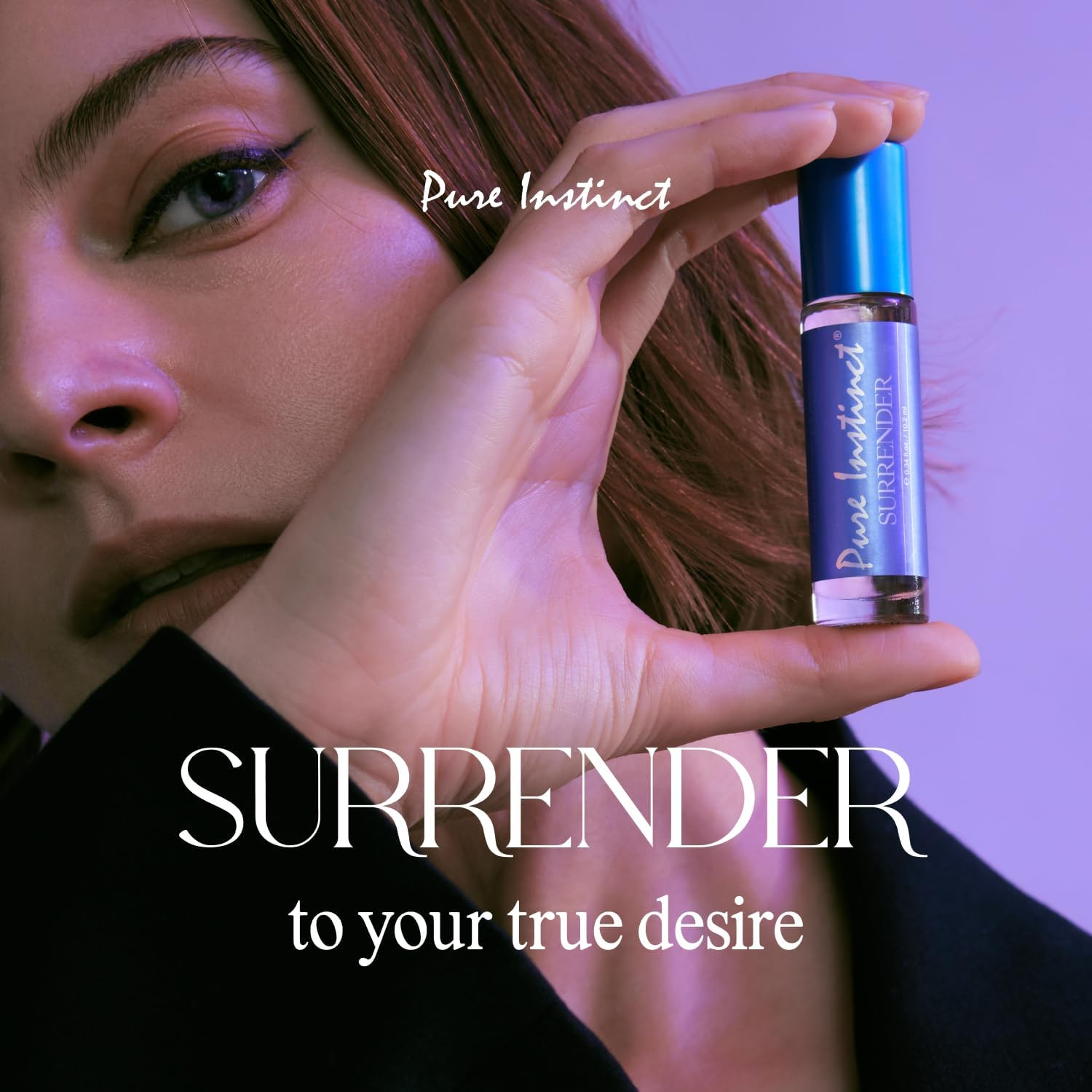 Pure Instinct SURRENDER Roll-On the Original Pheromone Infused Body Oil Perfume Fragrance Edp Parfum - for Her Women - TSA Ready 10.2Ml / 0.34 Fl Oz image number 2