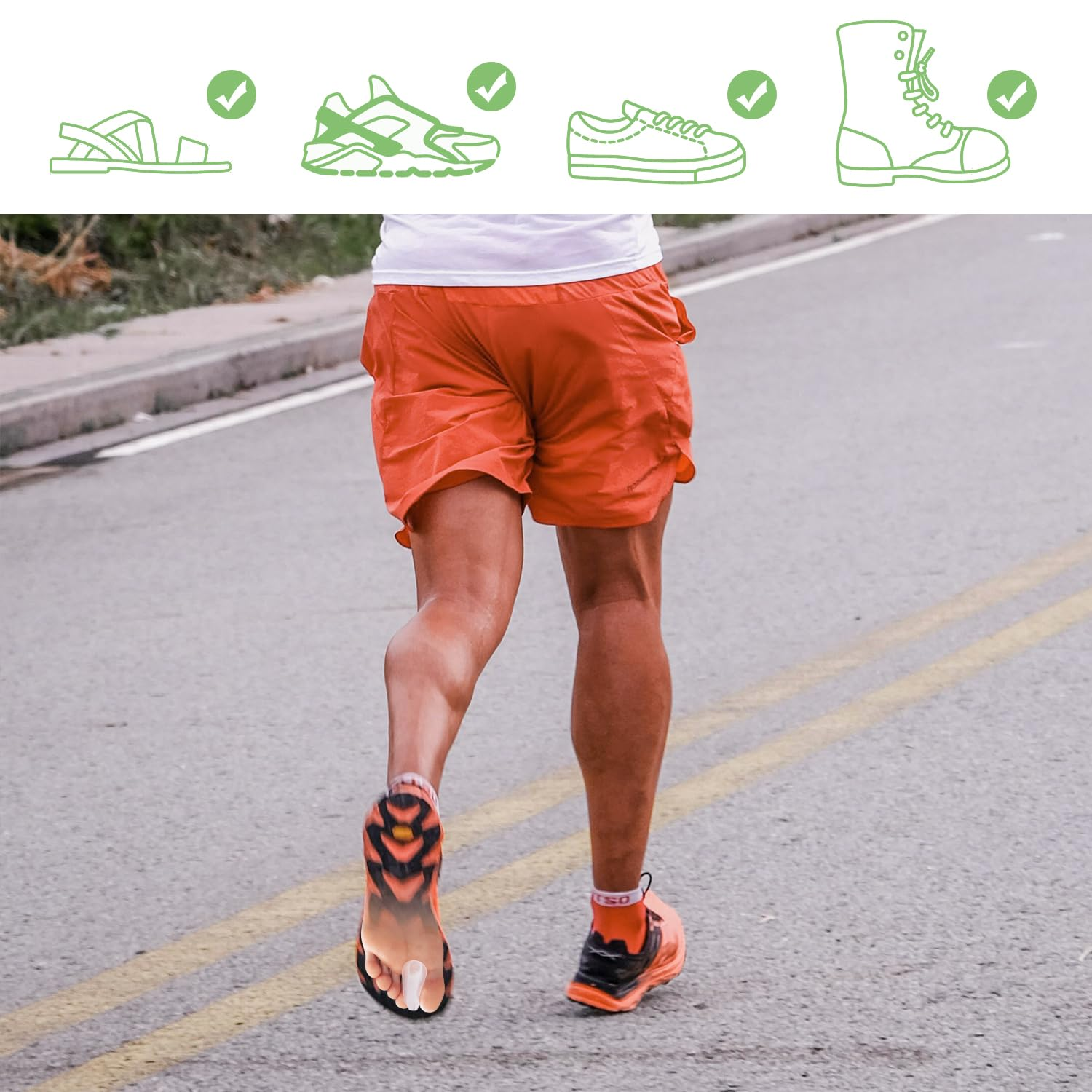 Niupiour Silicone Big Toe Separator for Bunion, 10 Pack- Large Toe Spacer for Women and Men, Flared Design Toe Straightener for Aligning Toes and Correcting Toe, Prevent Blisters, Calluses and Corns image number 4