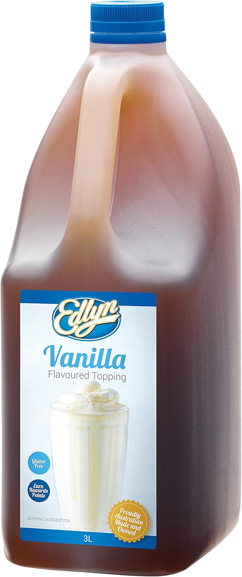 Edlyn Vanilla Flavoured Topping 3 Liter, Brown