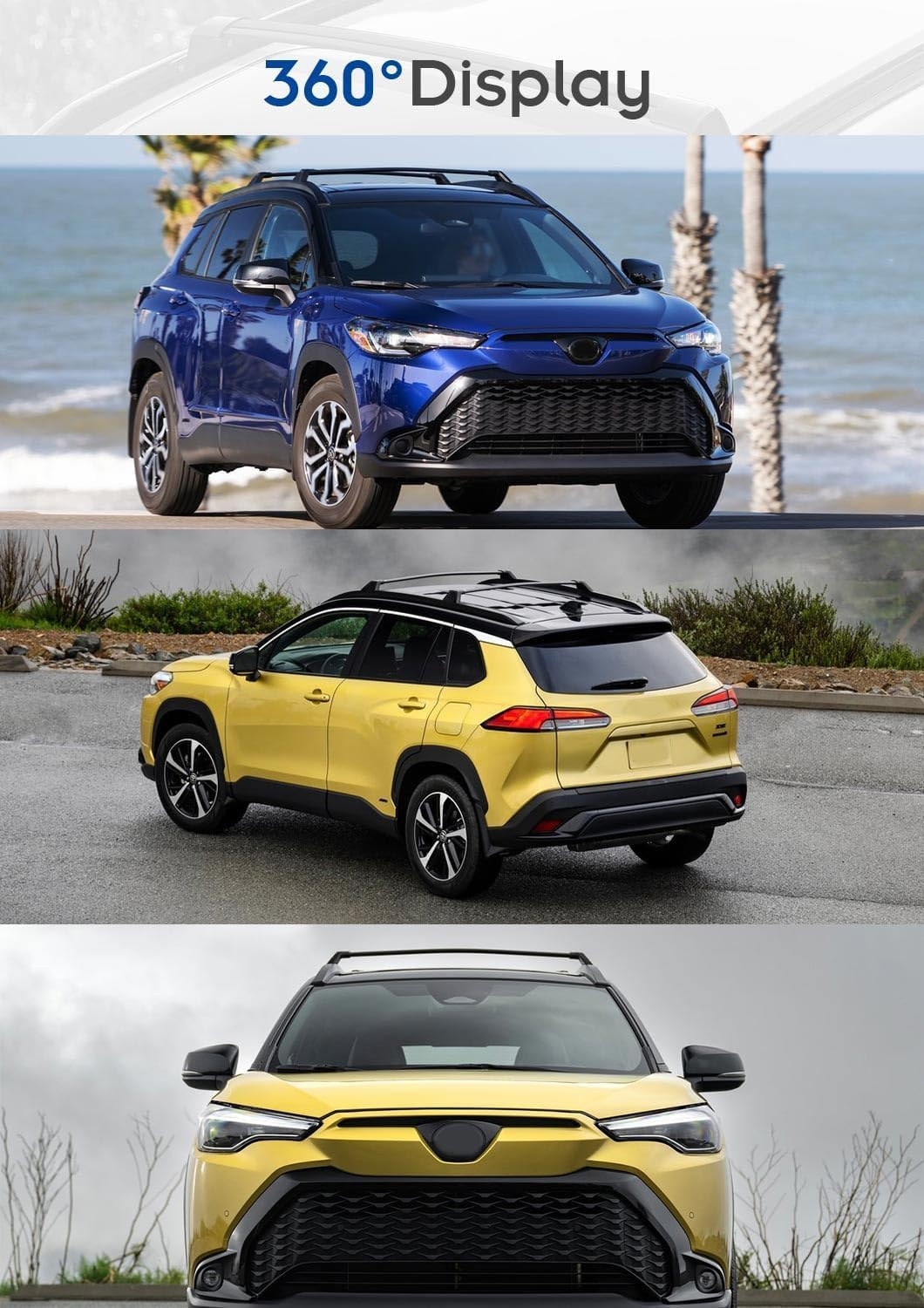 Cross Bars Roof Racks Compatible with Toyota Corolla Cross 2022 2023 2024 Aluminum Crossbar Roof Rail Bar 2PCS Lockable for Canoe, Kayak, and Bike image number 2