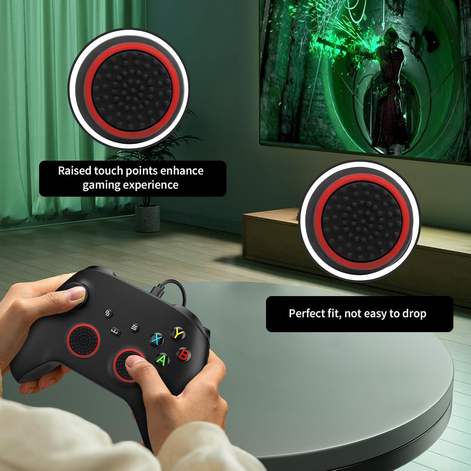 PS5 Thumb Grips, PS5 Accessories, Silicone Joystick Covers Compatible with Ps5/Ps4/Ps3/Xbox One/360 Controller - Non-Slip Protective Caps 12 Pcs image number 2