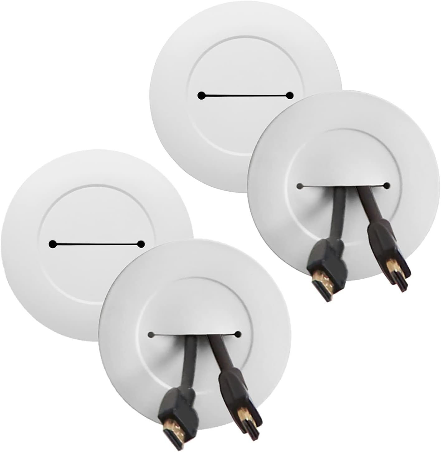 Legrand - Wiremold Grommet Kit, in Wall Cable Management Kit, Low Voltage, Mounting Brackets and Hole Saw Included, White, CCA62W, Pack of 2 image number 2