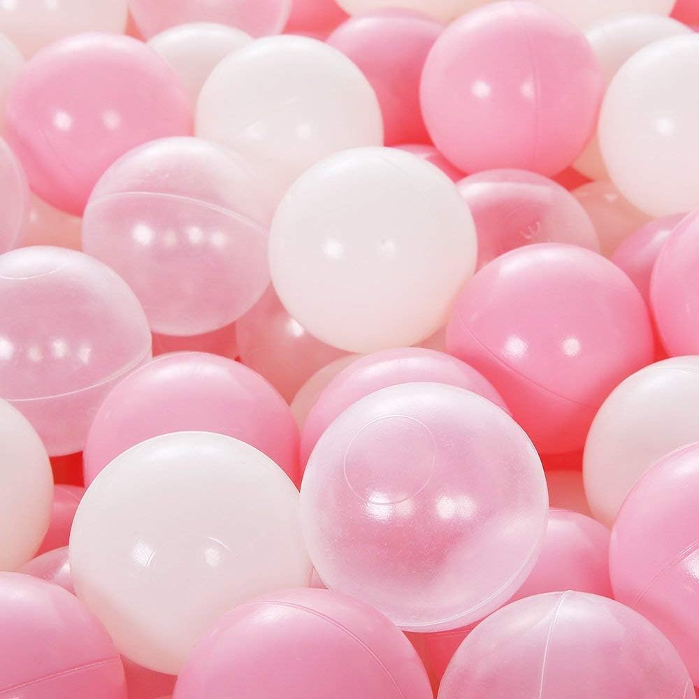 Playmaty 70 Pieces Colorful Pit Balls Phthalate Free BPA Free Plastic Ocean Balls Crush Proof Stress Balls for Kids Playhouse Pool Ball Pit Accessories 2.36 Inches (70 Balls-Pink) &hellip; image number 4
