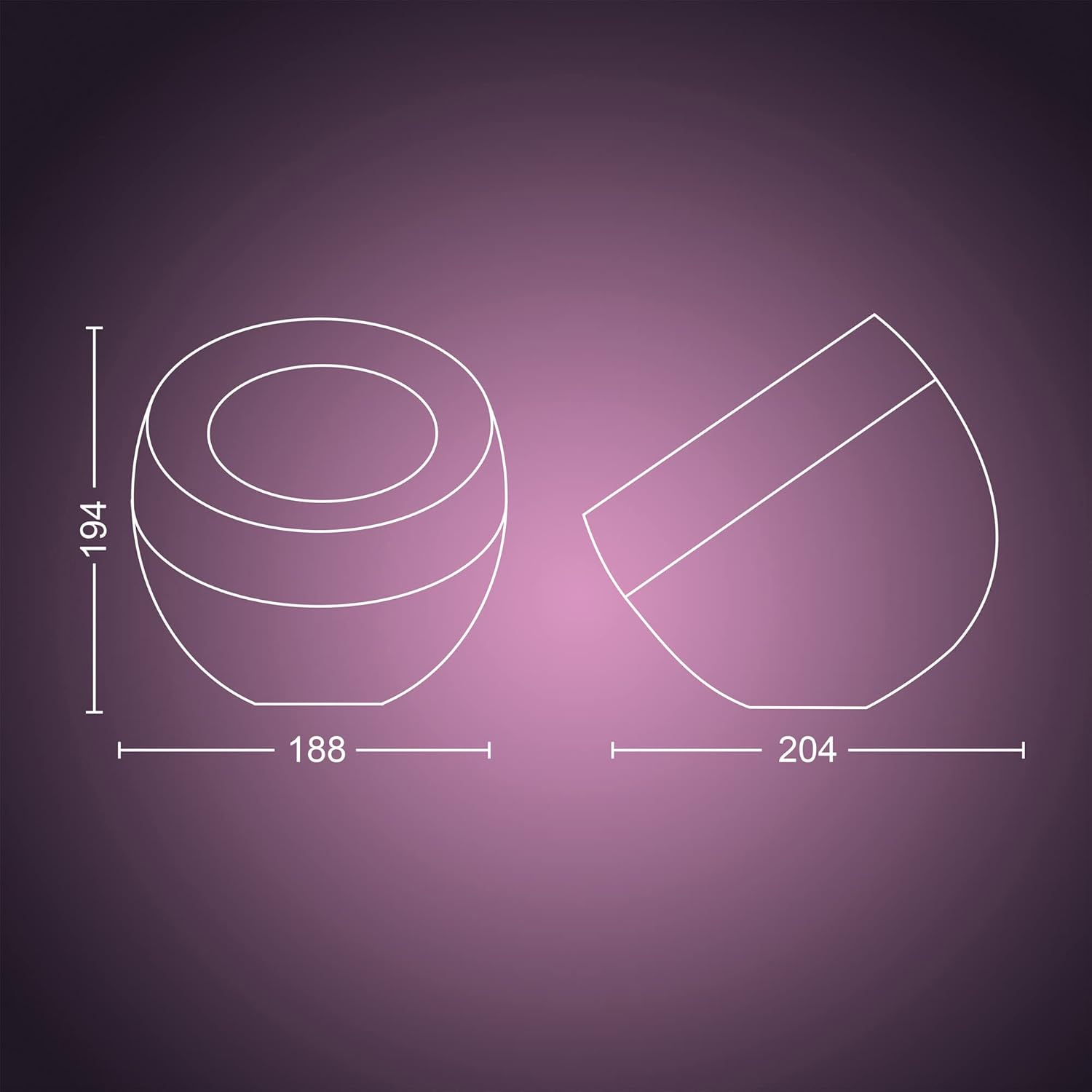 Philips Hue Iris White and Colour Ambiance Smart Table Light V4 [Gold] with Bluetooth, Compatible with Alexa, Google Assistant and Apple Homekit image number 6