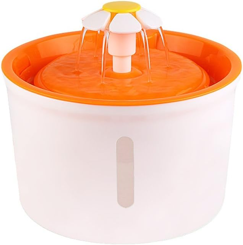 Cat Drinking Fountain Cat Dog Pet Water Fountain Flower Automatic Water Cat Bowl with Free Water Fountain Filter and Silicone Pad, Upgraded 1.6 Liter/54 Oz Pet Water Dispenser (Blue)