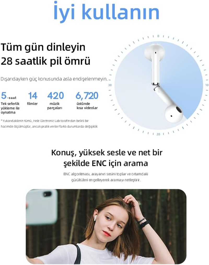 QCY Ailybuds Lite ENC Noise Cancelling Bluetooth 5.3 Wireless Headphones - Black image number 3