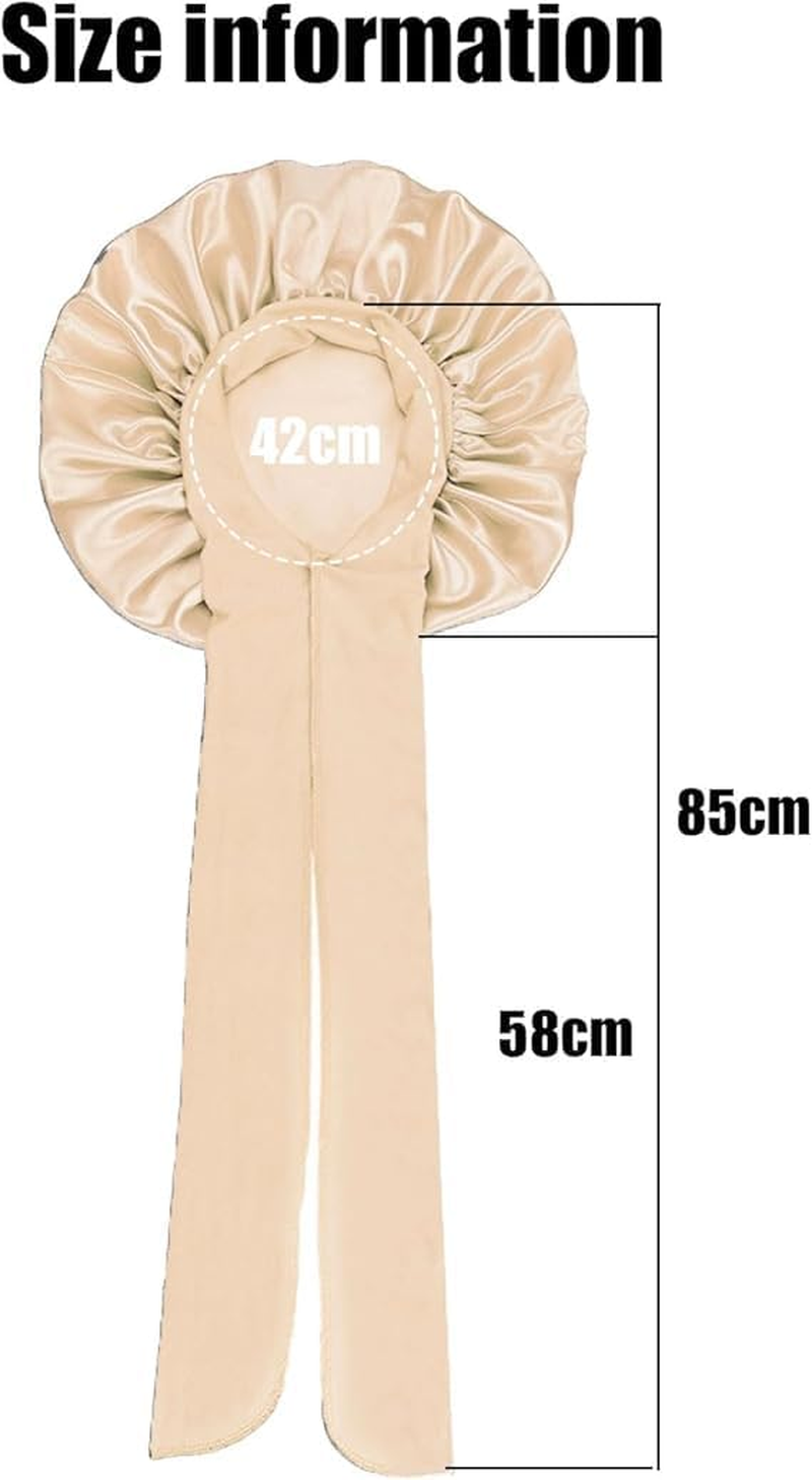 Yxvyxymyxxg Silk Sleep Bonnet for Adjustable Women Single Layer Satin Hair Cap for Curly Hair Protection Reduce Frizz and Prevent Breakage image number 3