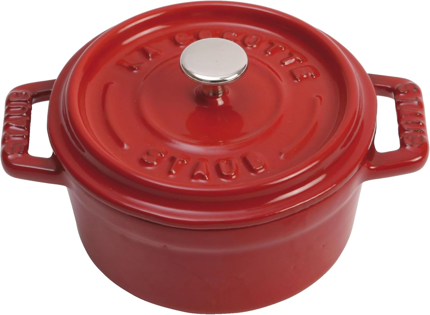 Staub Mini Cocotte, Induction Suitable, Cast Iron, Cherry Red, 10 Cm, 13 X 10 X 7 Cm, 1 Unit