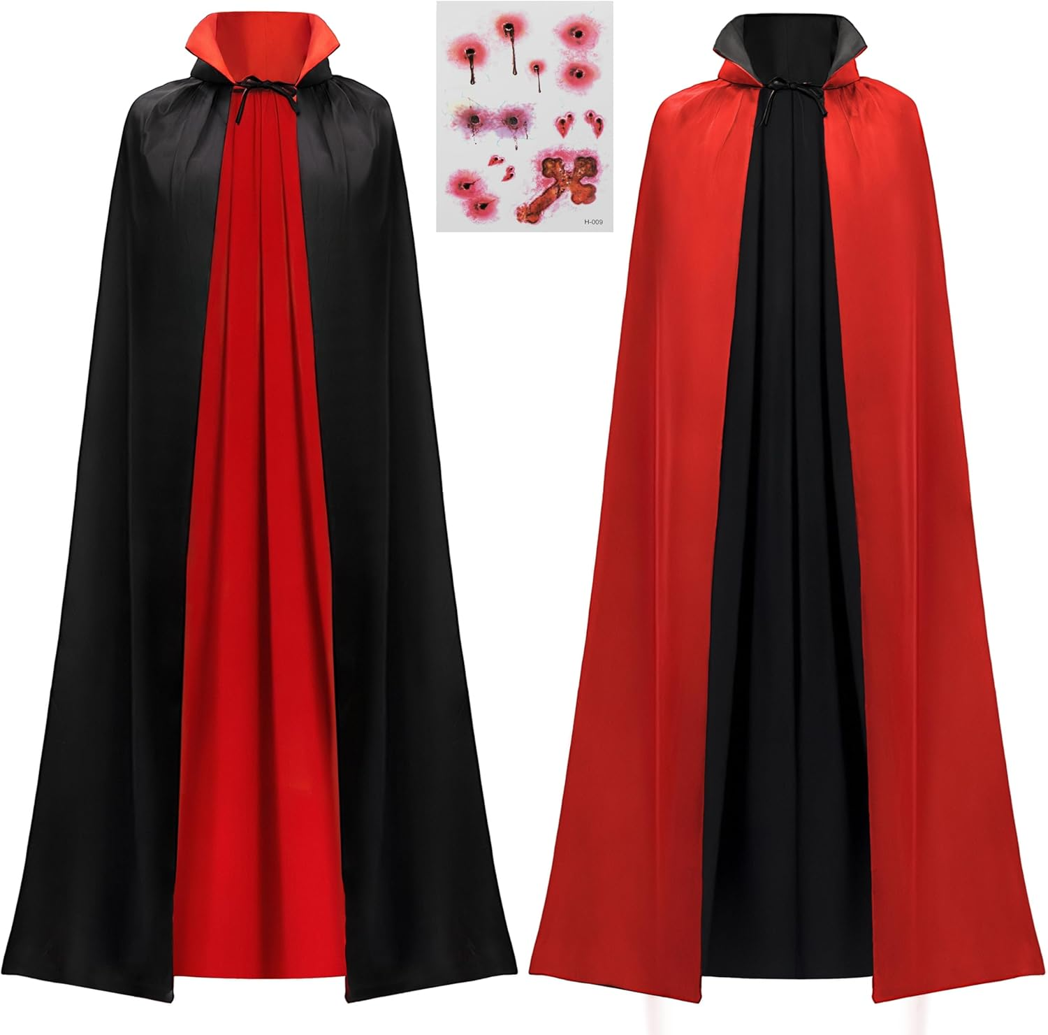 JOYIN Adult Child Unisex Vampire Costume Accessories Halloween Vampire Cape for Transylvania Dracula Theme Party image number 1