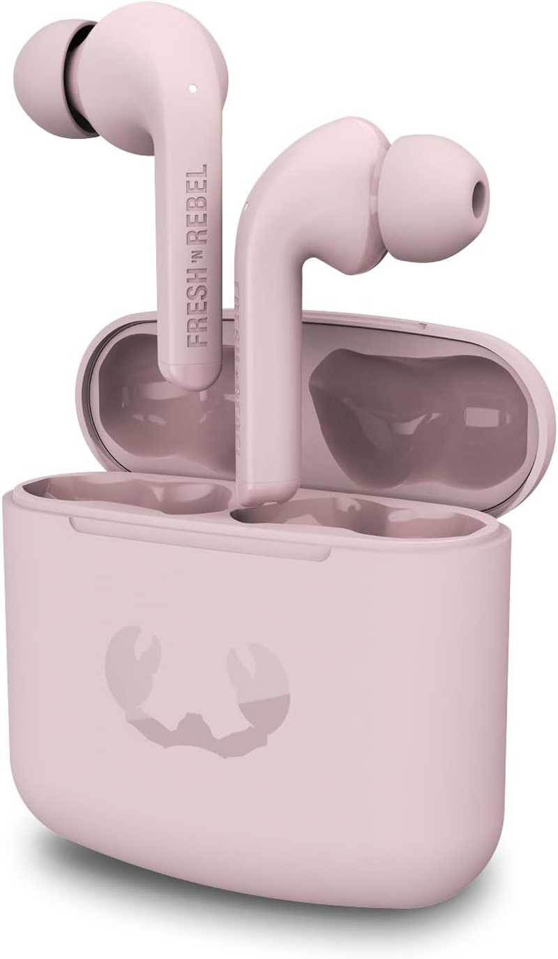Fresh 'N Rebel True Wireless Earbuds with 24 Hours Playtime, Touch Control and Voice Assistant (Twins 1 Tip, Smokey Pink) image number 1