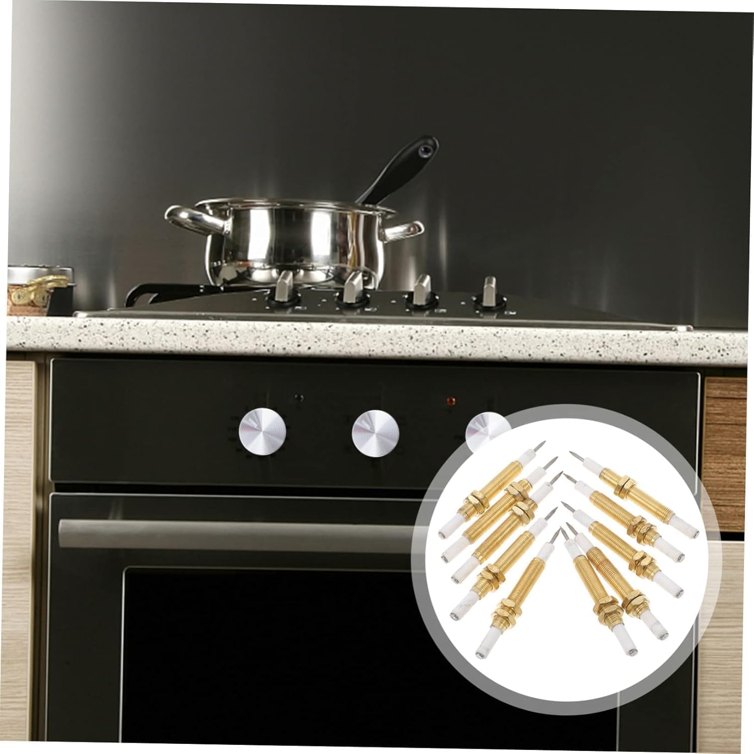 Fokmuaex 10PCS Gas Stove Ignition Needle Kit - Universal Range Igniter Sensor with Spark Electrode, Replacement Parts for Gas Stove, Furnace & Fireplace Igniters image number 3