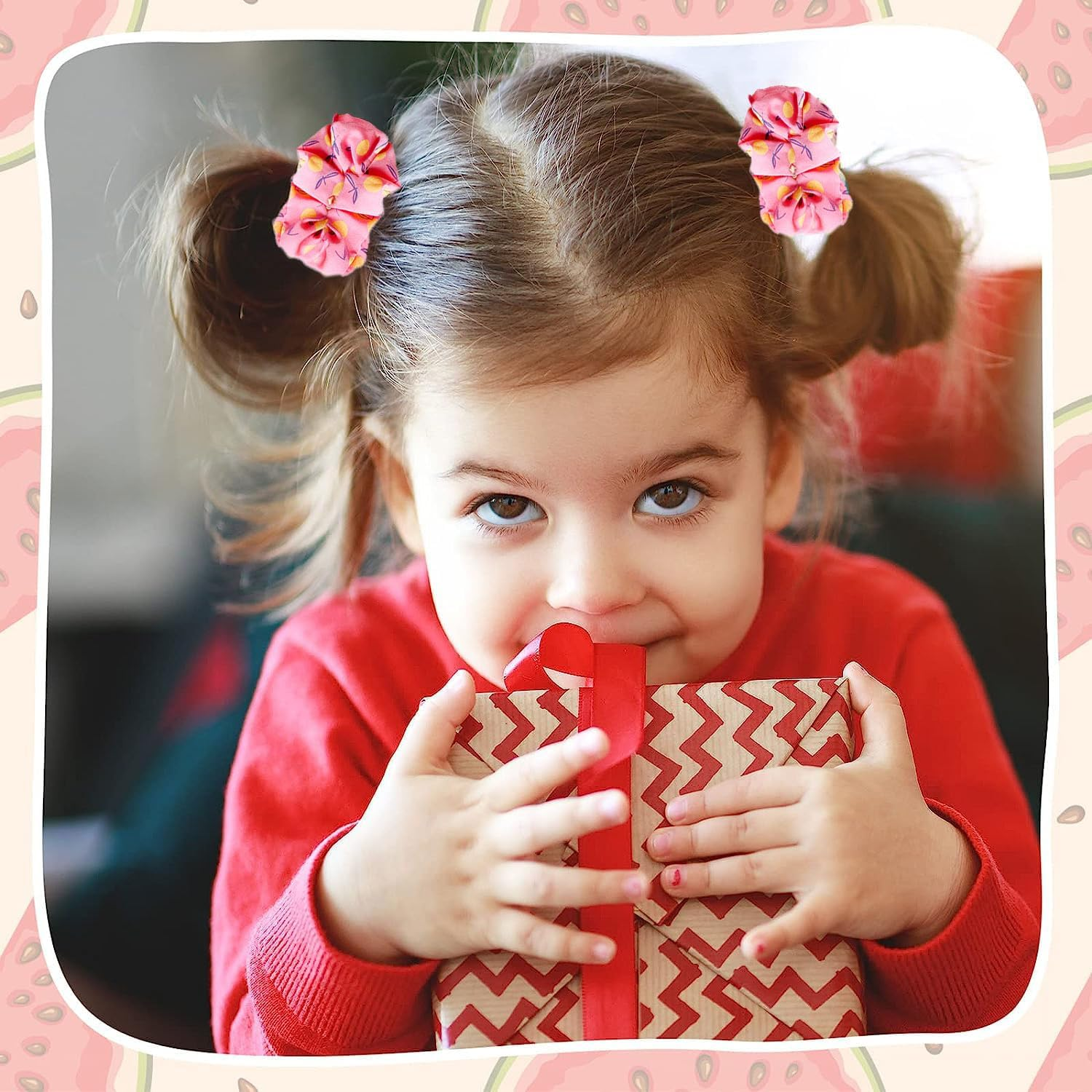 13Pcs Summer Hair Scrunchies Set - Colorful Elastic Ponytail Holders with Fruit Designs, Cute Hair Ties for Women, Kids, Toddlers, and Girls Hair Accessories image number 5