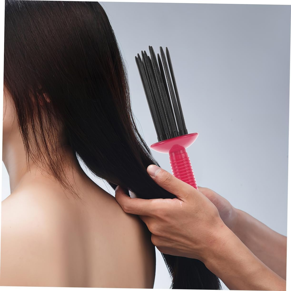 Minkissy 2Pcs Natural Volume Boosting Curl Comb Hair Fluffy Curling Brush Portable Styling Tool for Curly Hair