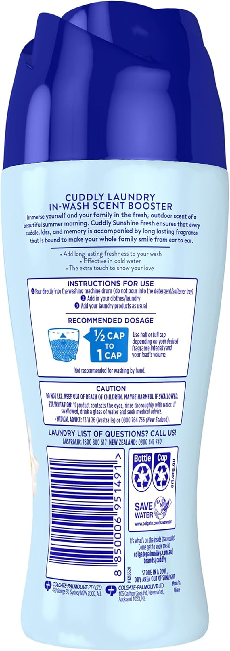 Cuddly Laundry In-Wash Scent Booster Beads, 240G, Sunshine Fresh