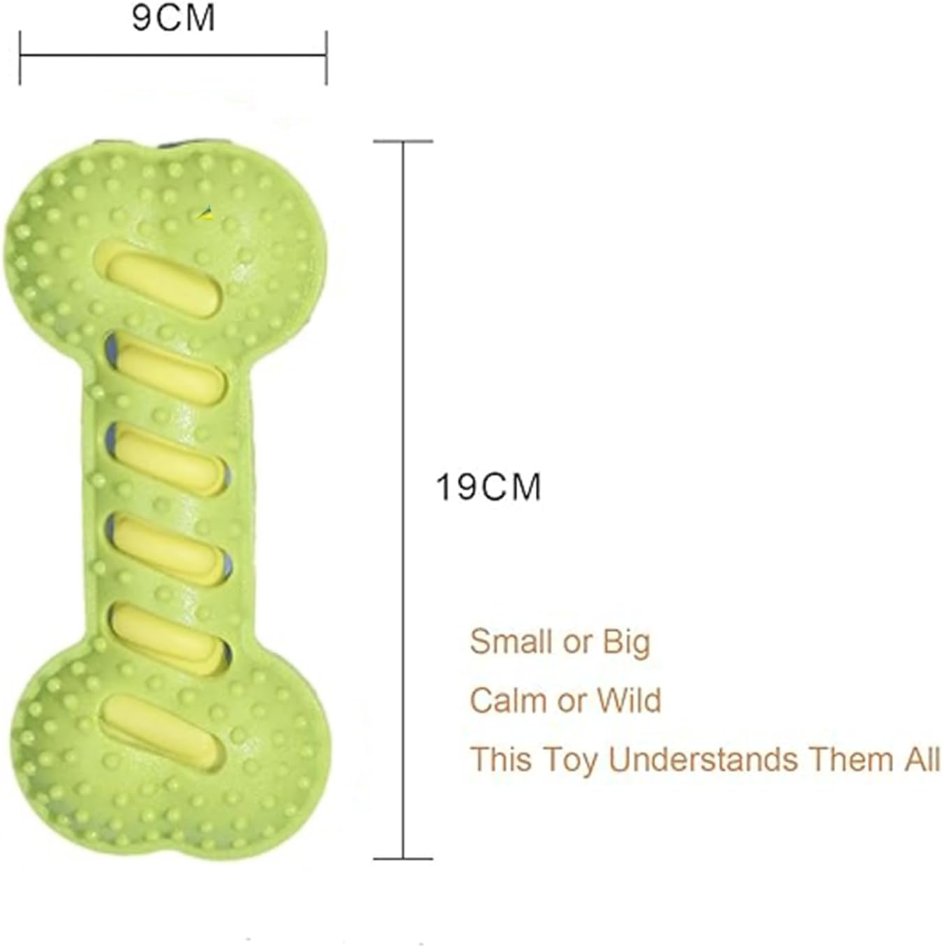 Ksngtixe 1 Pcs Durable TPR Squeaky Bone Chew Toy for Medium Dogs - Interactive Dental Cleaning Teeth Grinding Dog Toy with Sound, Anxiety Relief Toy for Aggressive Chewers (7.48 Inch) image number 4