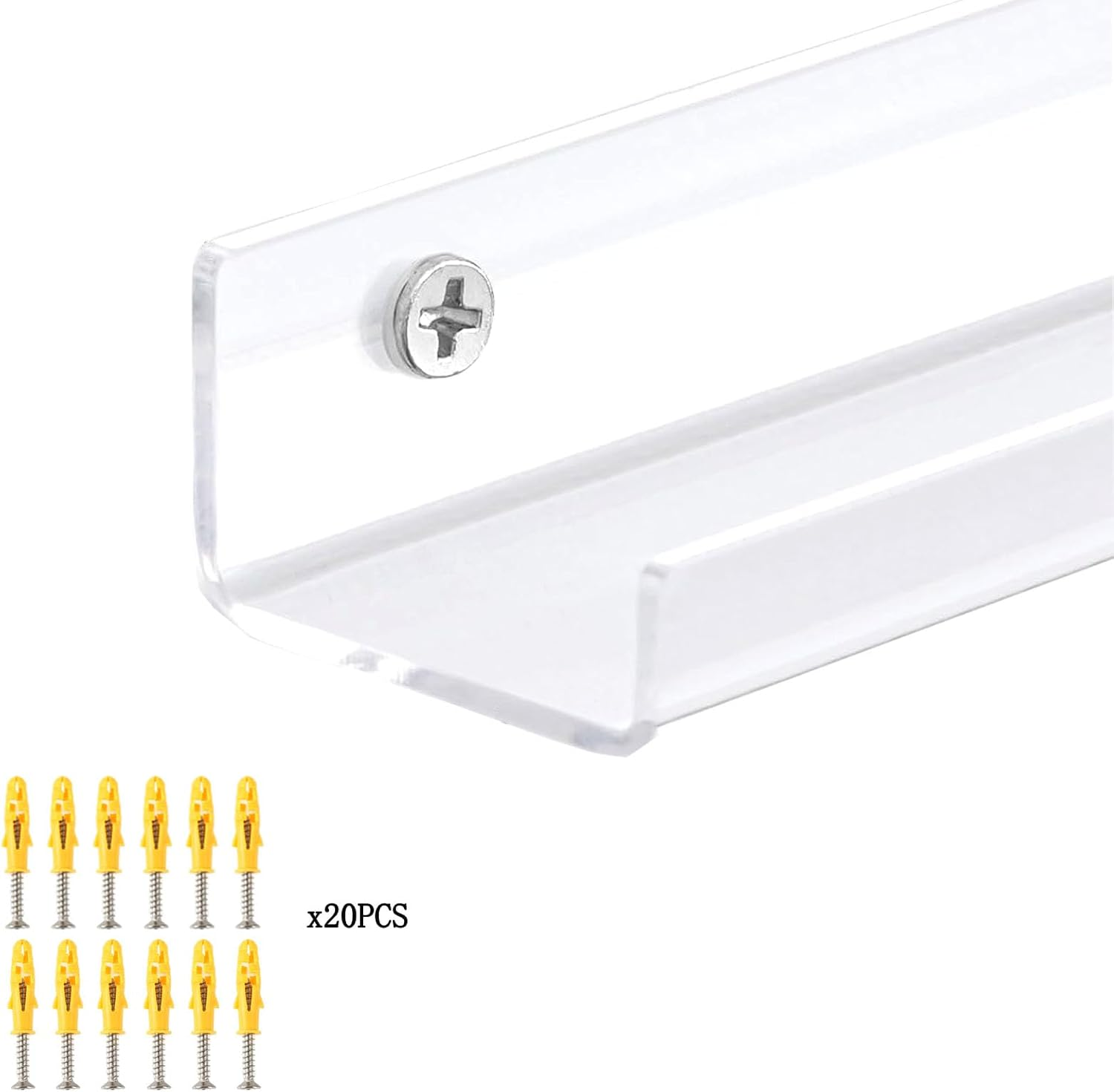 Acrylic Record Album Holder Shelves, 3.94 Inchclear Acrylic Album Record Holder Display Shelf, Vinyl Record Shelf Wall Mount, Display Your Daily LP CD Collection image number 4